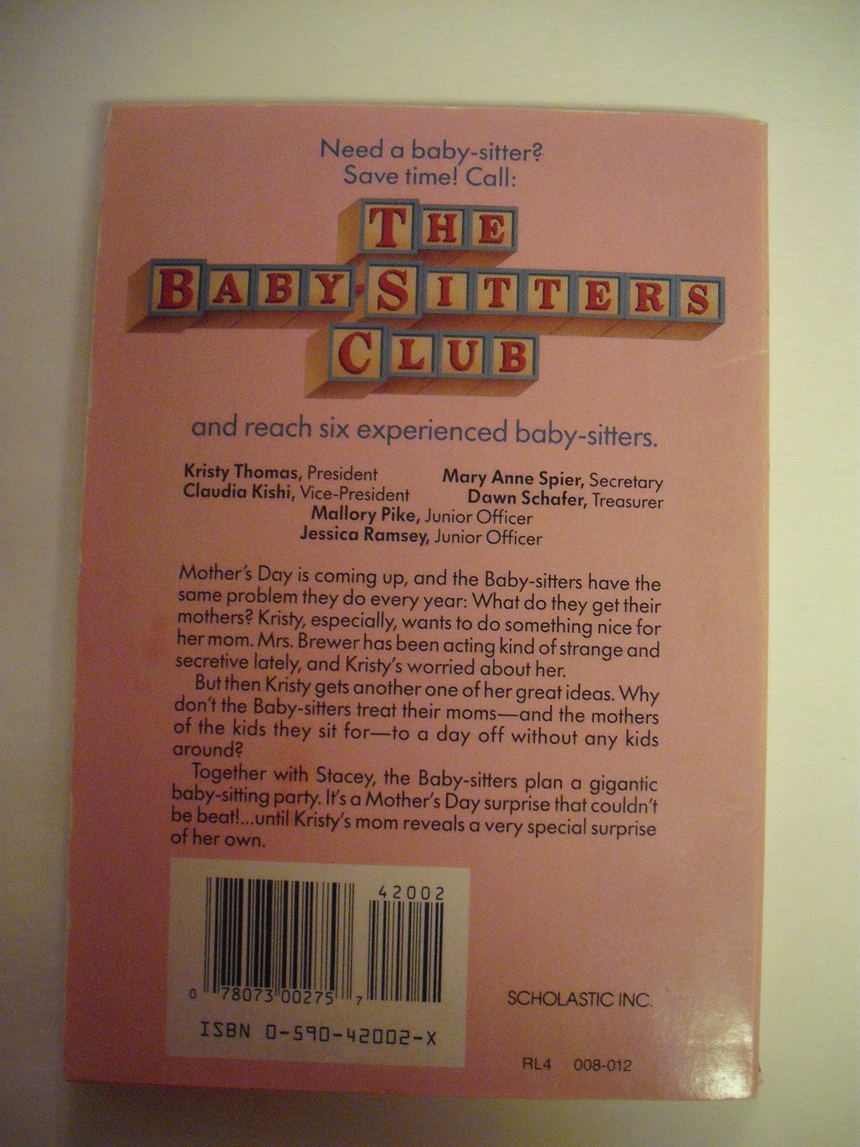 Kristy and the Mother's Day Surprise (The Baby-Sitters Club #24) used book depot