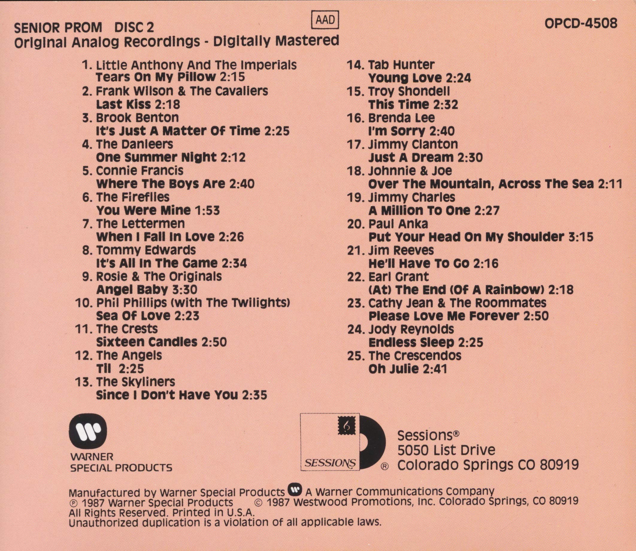 Senior Prom Disc Two used book depot