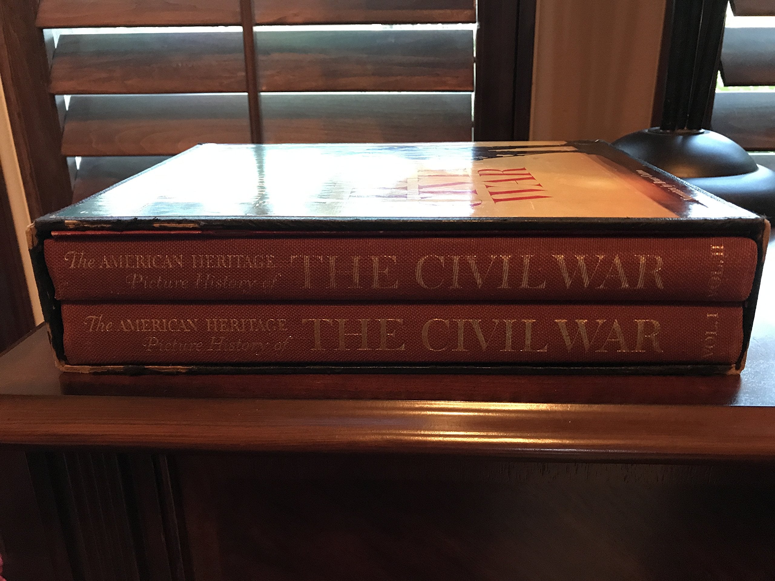 The American Heritage Picture History of The Civil War, Volumes 1 and 2, and American Heritage Civil War Chronology with Notes on the Leading Participants (Set of 3 Books with Slipcase)