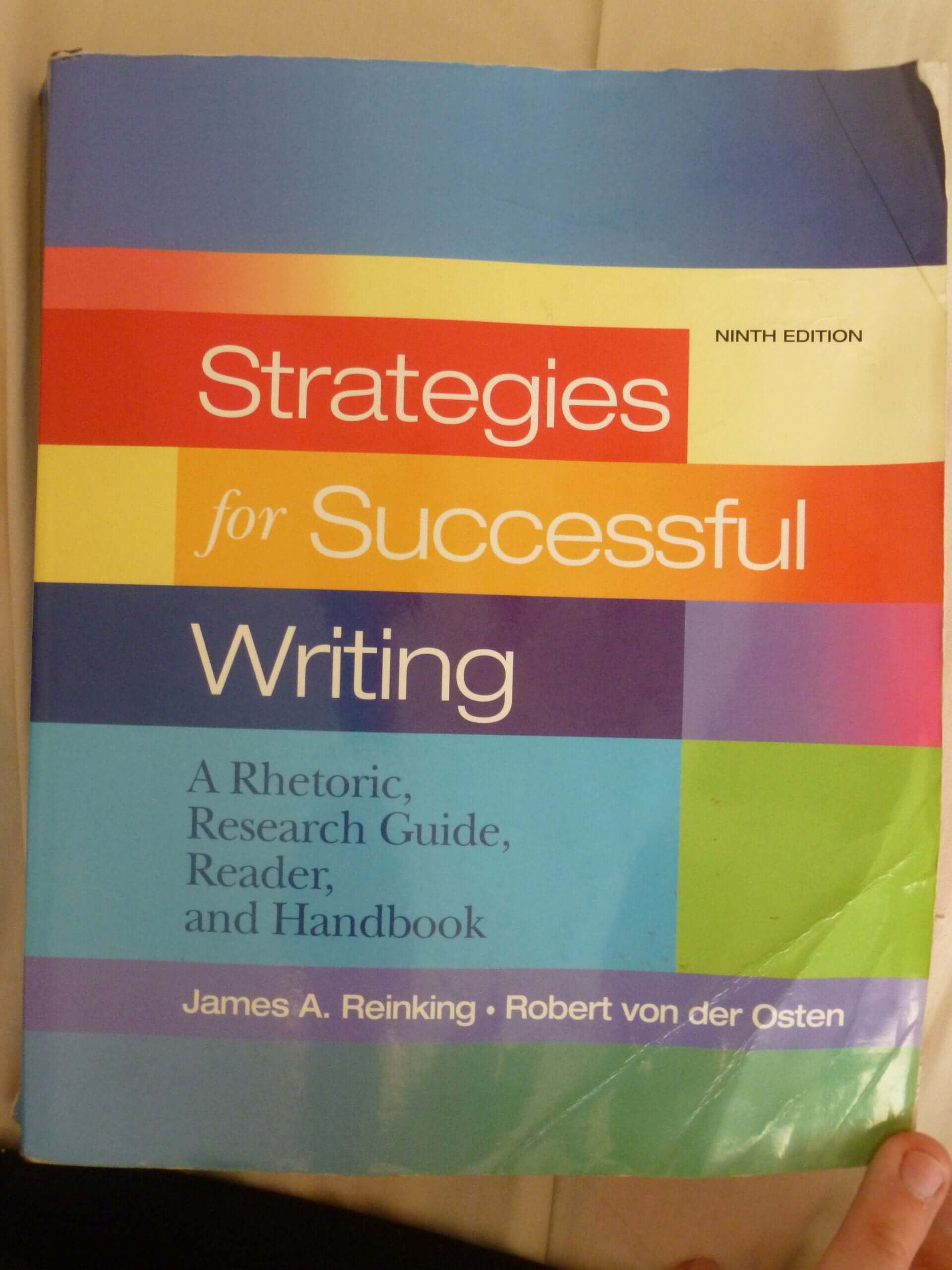 Strategies for Successful Writing: A Rhetoric, Research Guide, Reader and Handbook (9th Edition) used book depot