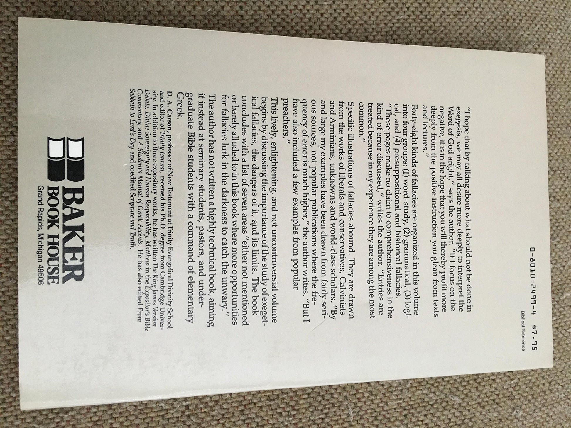 Exegetical Fallacies used book depot