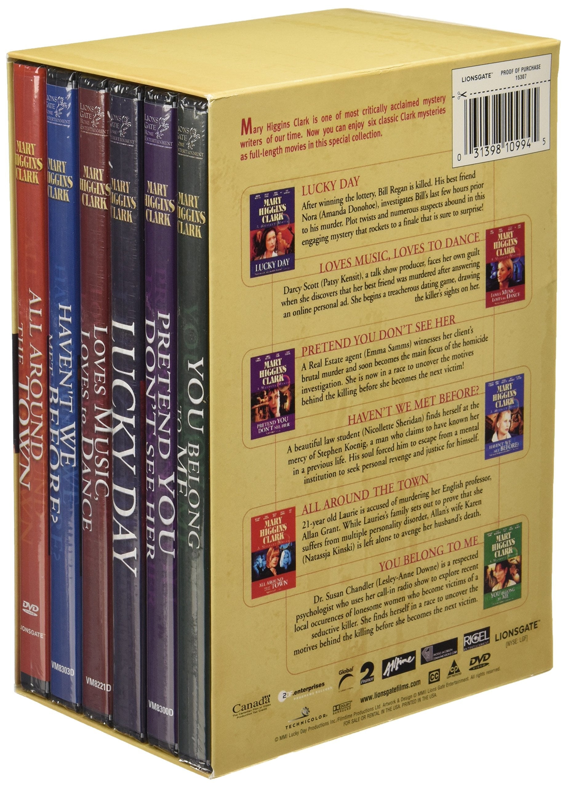 Mary Higgins Clark: Mystery Movie Collection used book depot