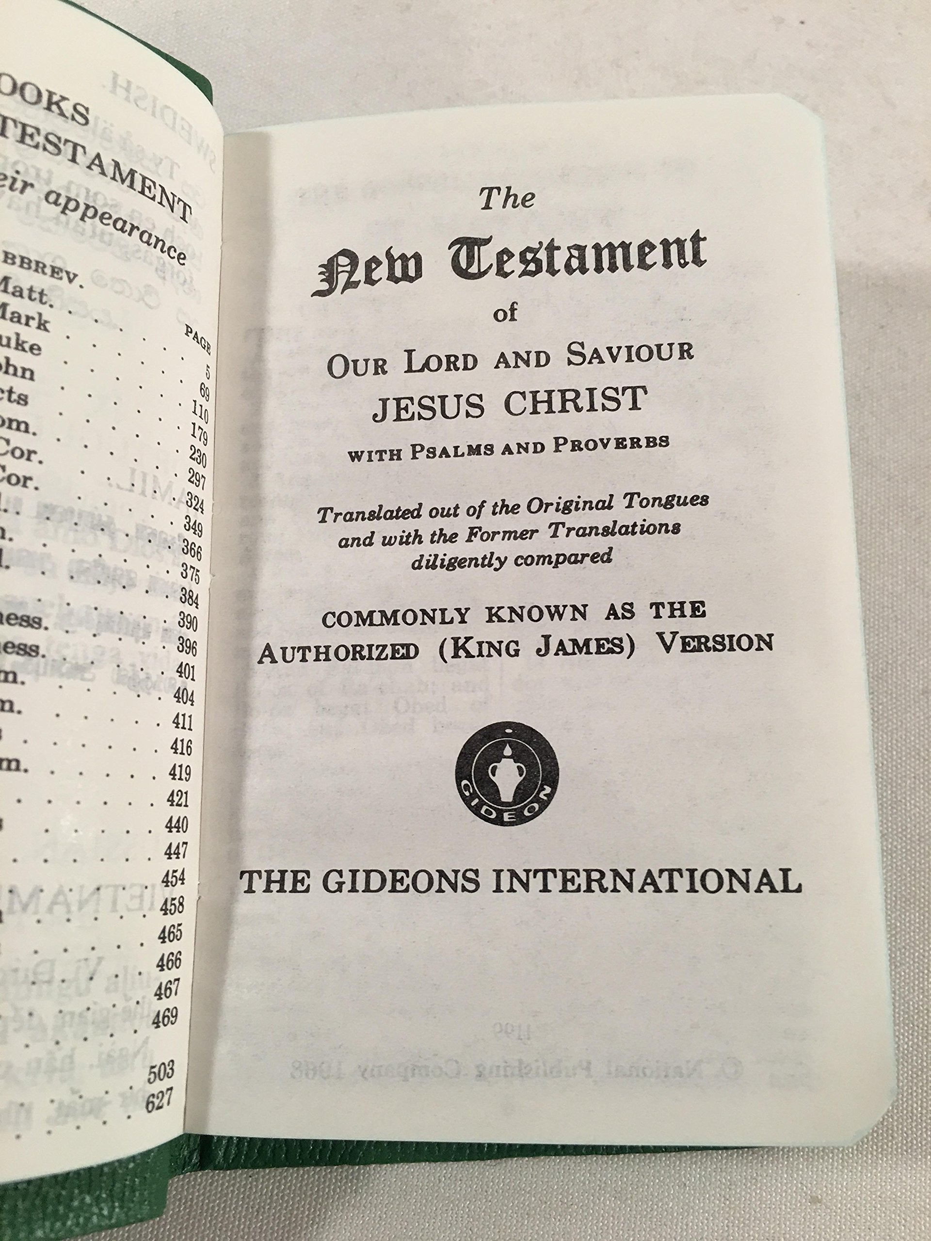 New Testament Psalms Proverbs (Pocket Size Bible) used book depot