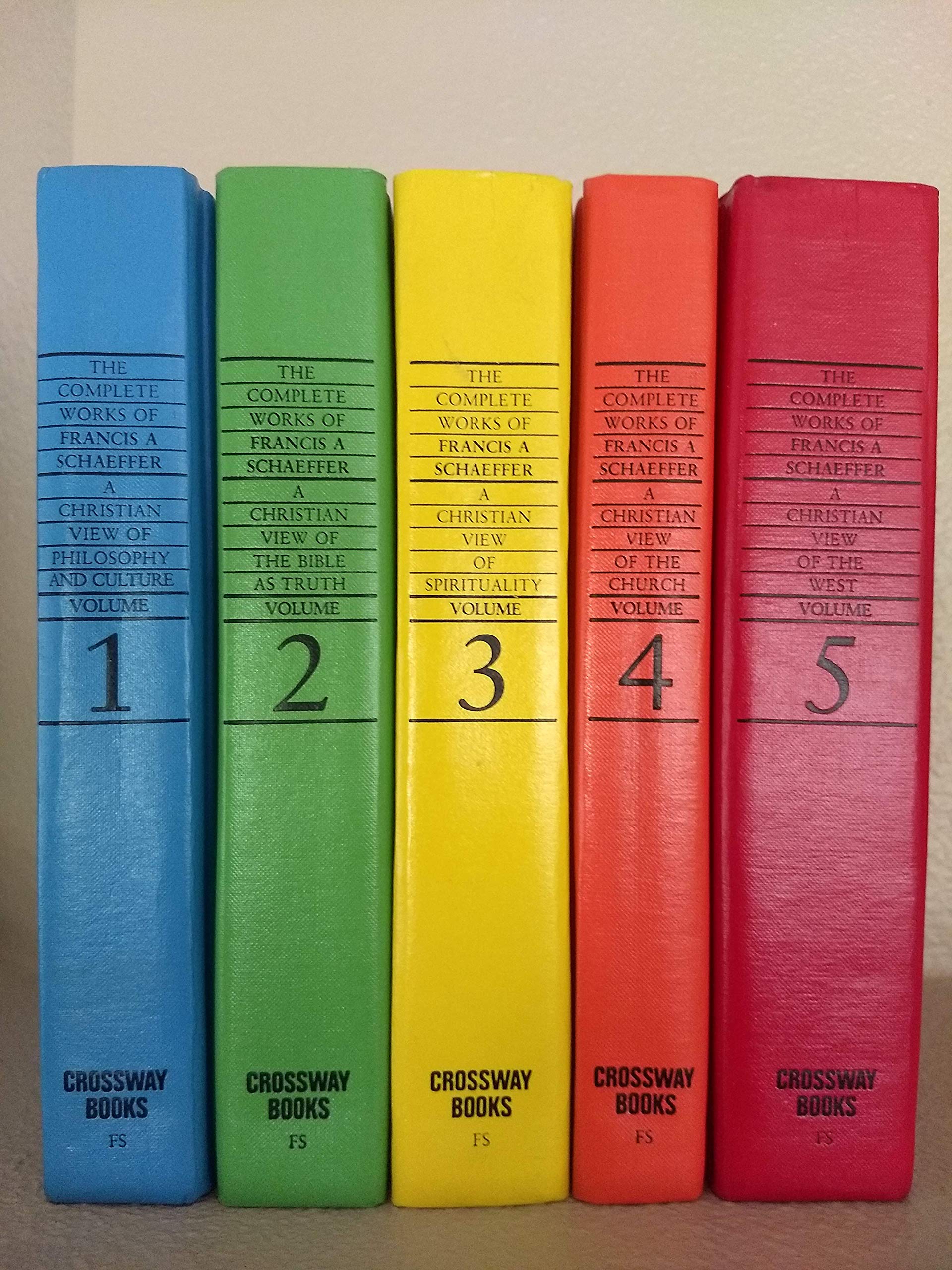 The Complete Works of Francis A. Schaeffer, A Christian Worldview (5 Volume Set, Hardcovers) used book depot