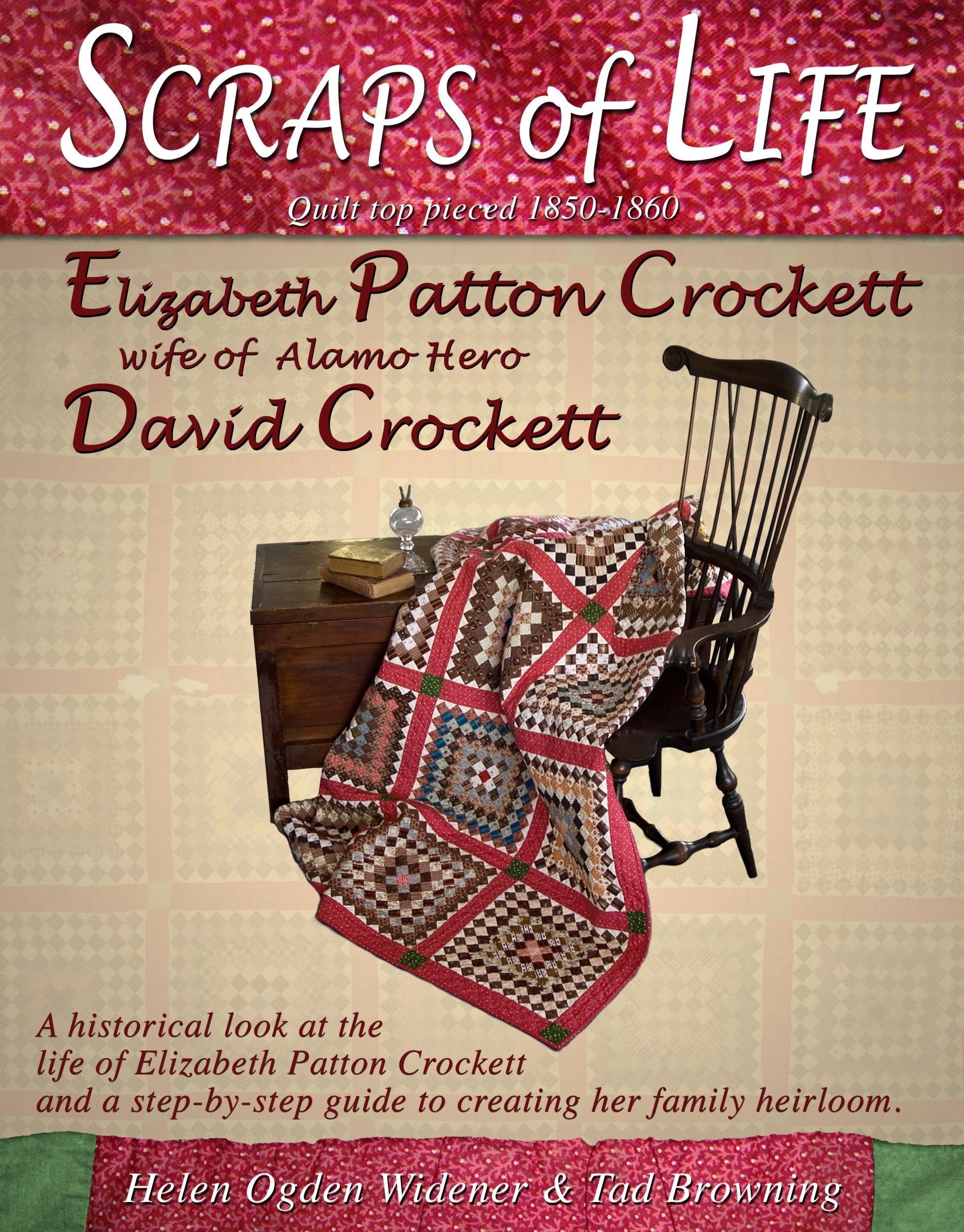 Scraps of Life Quilt top made Elizabeth Patton Crockett wife of Alamo Hero David Crockett used book depot