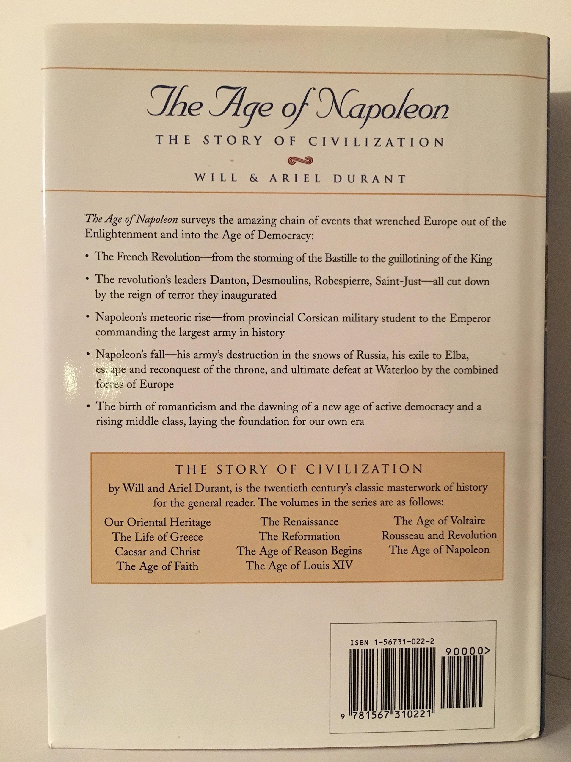 The Age of Napoleon (The Story of Civilization, Vol. 11) used book depot