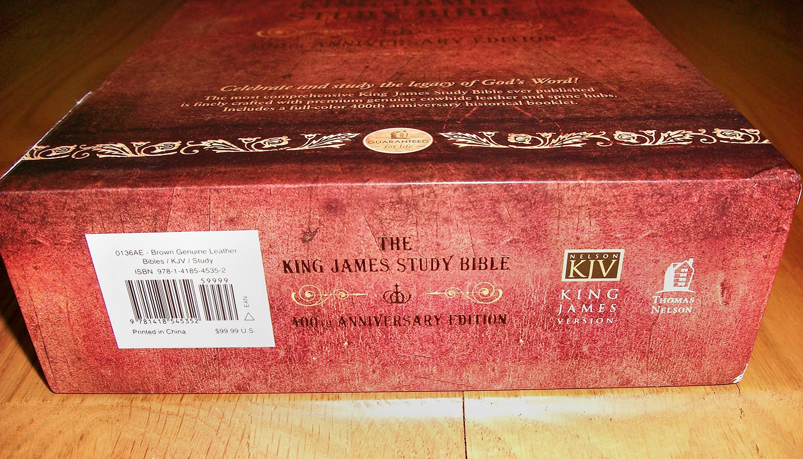 The King James Study Bible: King James Version, Brown Genuine Leather used book depot