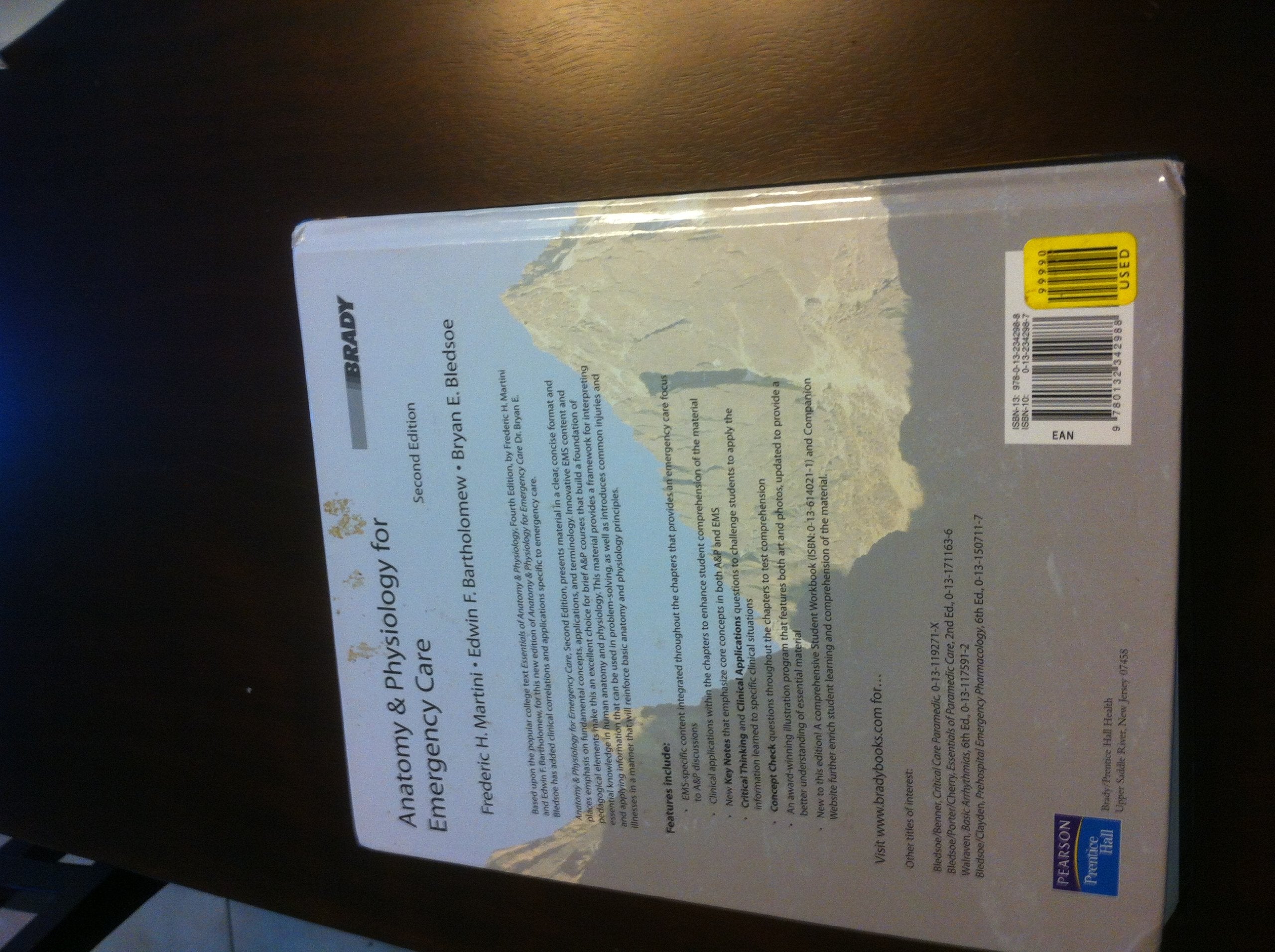 Anatomy & Physiology for Emergency Care used book depot