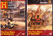 The History Channel : True Story Of Hannibal , True Story Of Gladiators : Ancient Warriors Combo Pack