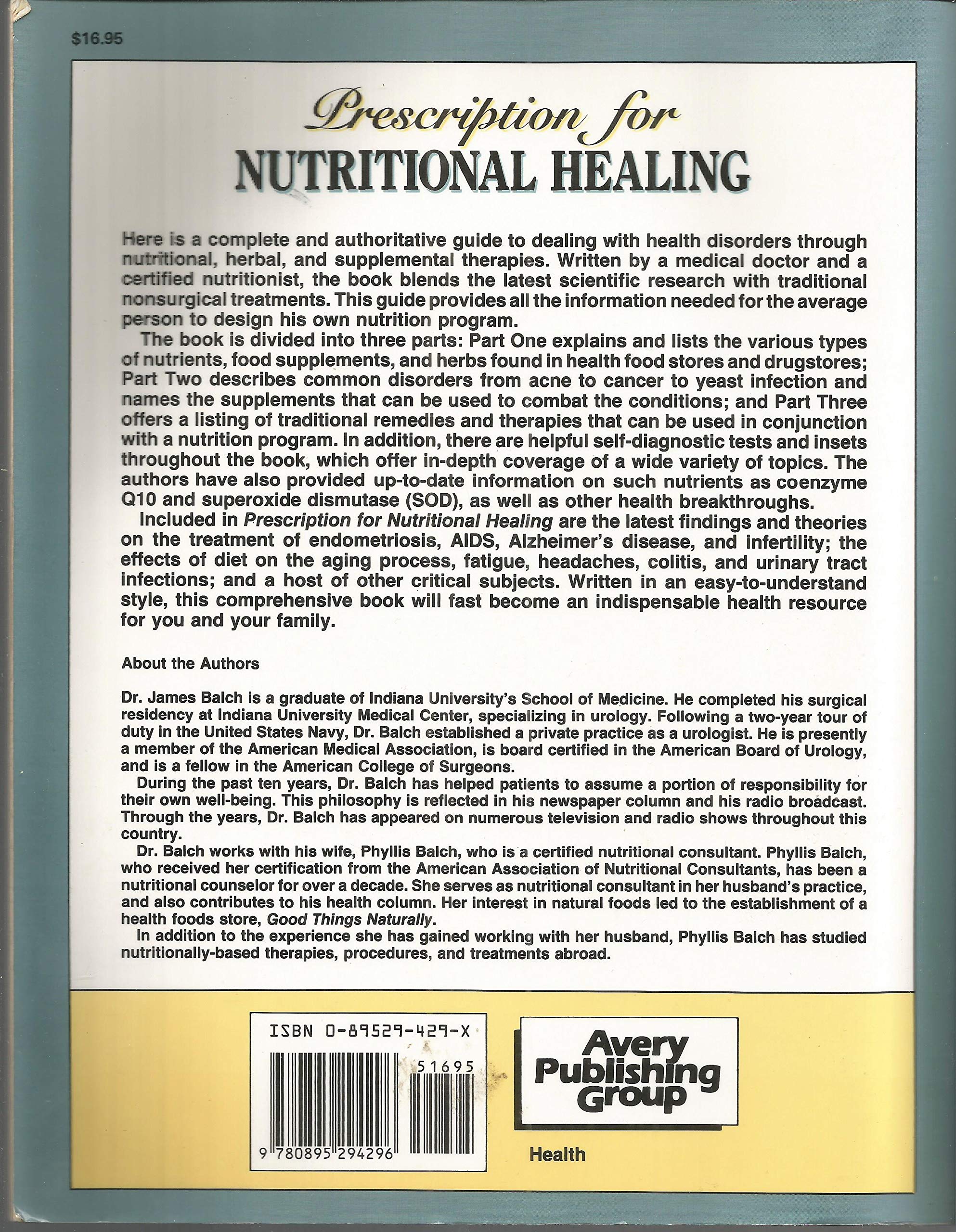Prescription For Nutritional Healing