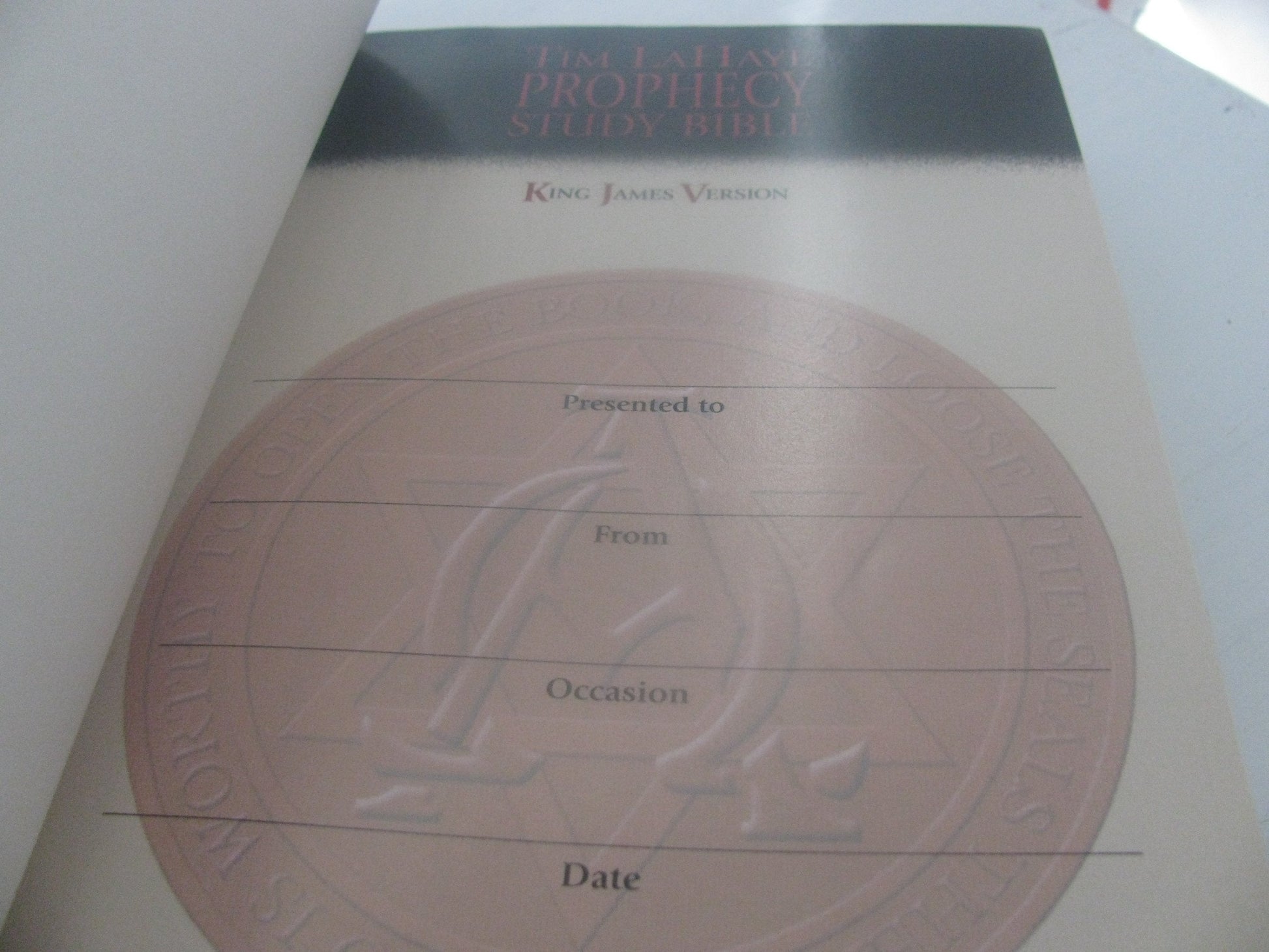 Prophecy Study Bible: King James Version used book depot