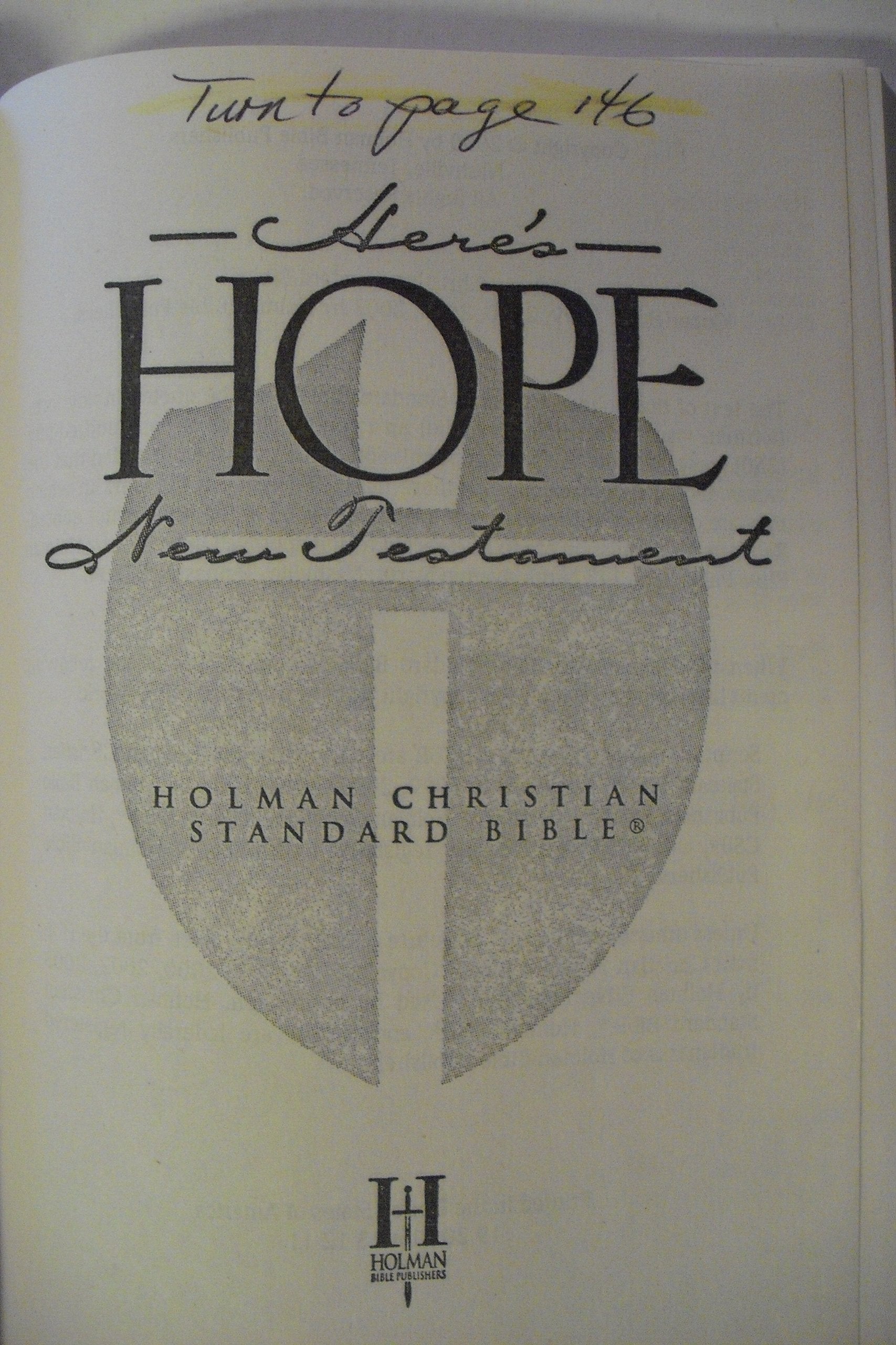 Here's Hope New Testament: Holman Christian Standard Bible used book depot