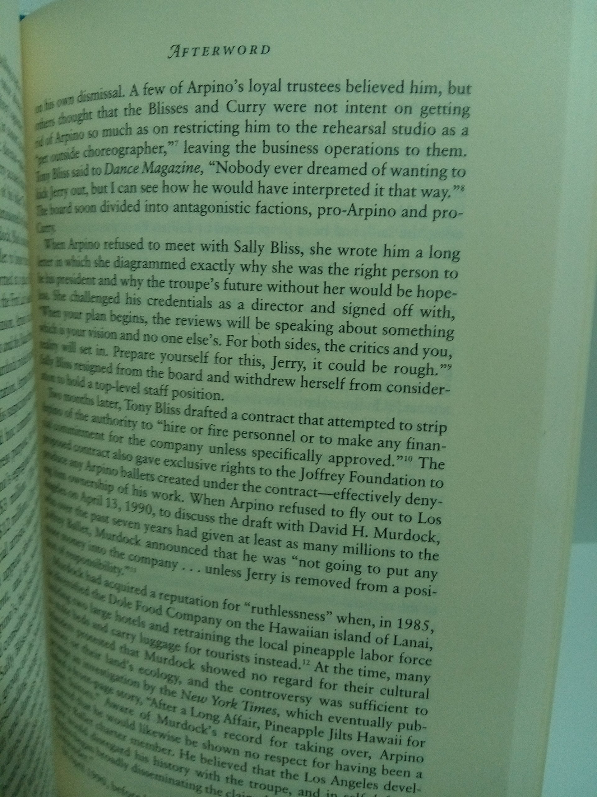 The JOFFREY BALLET: Robert Joffrey and the Making of An American Dance Company used book depot