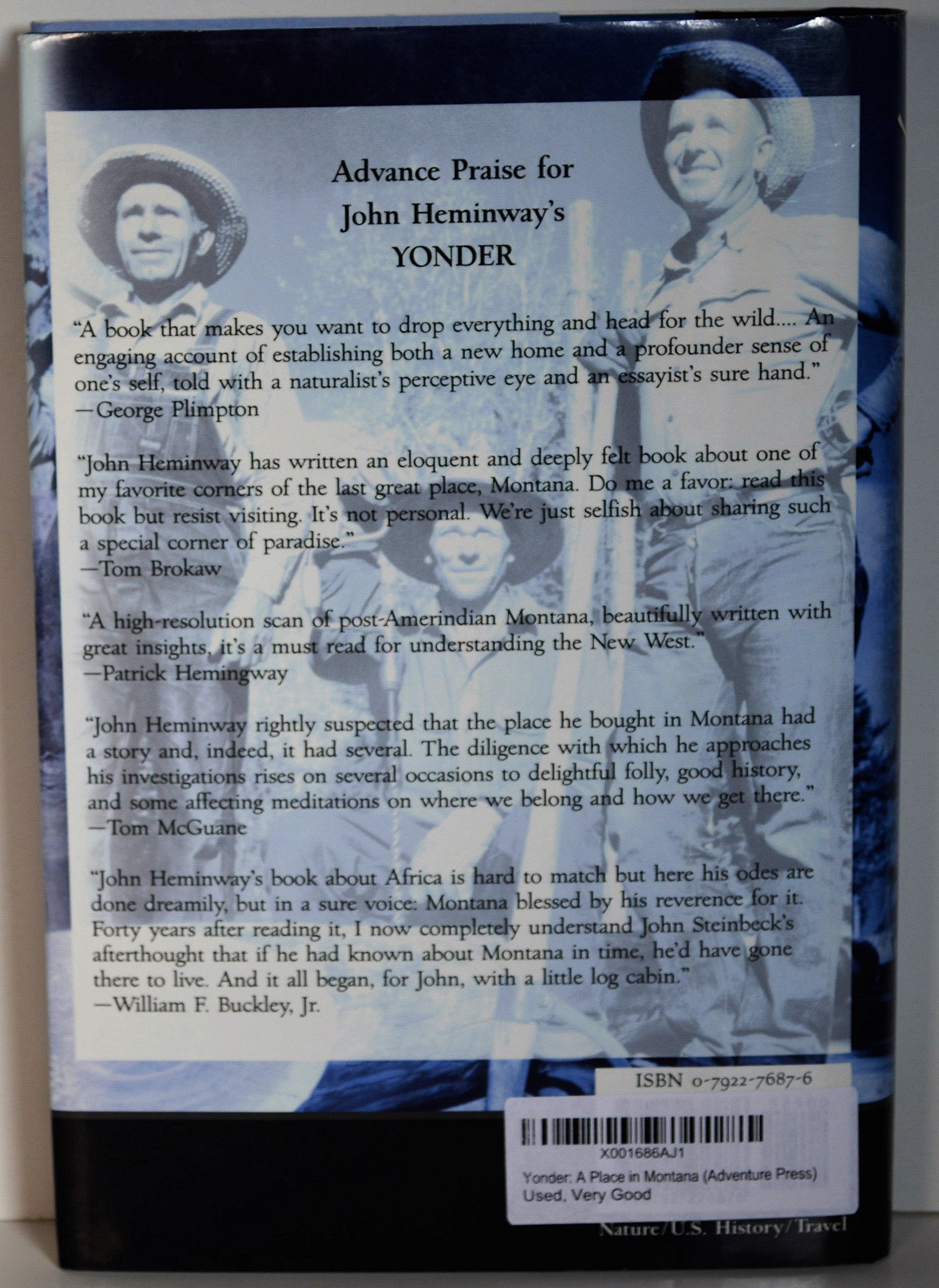 Yonder: A Place in Montana (Adventure Press) used book depot