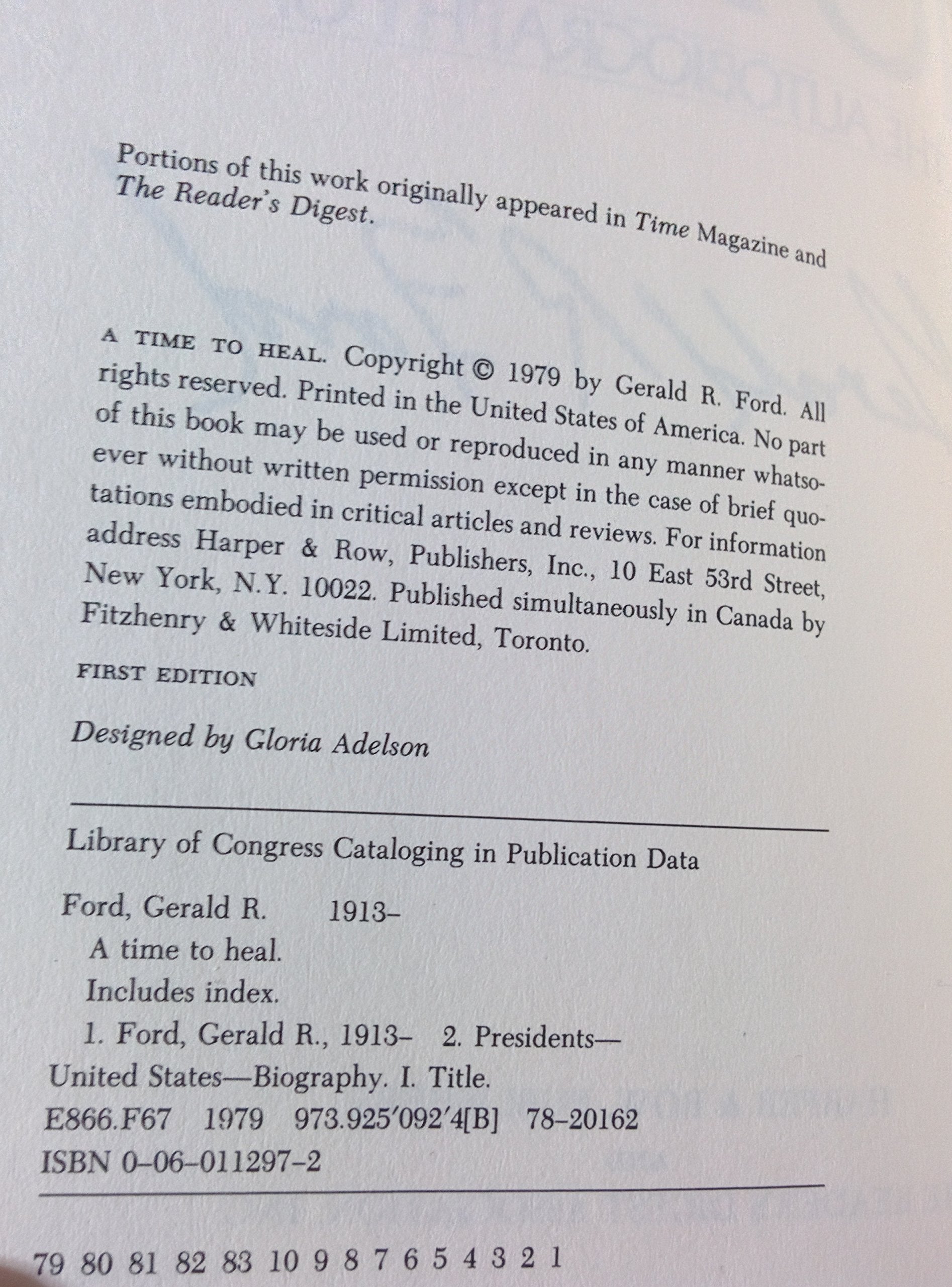 A Time to Heal: The Autobiography of Gerald R. Ford used book depot