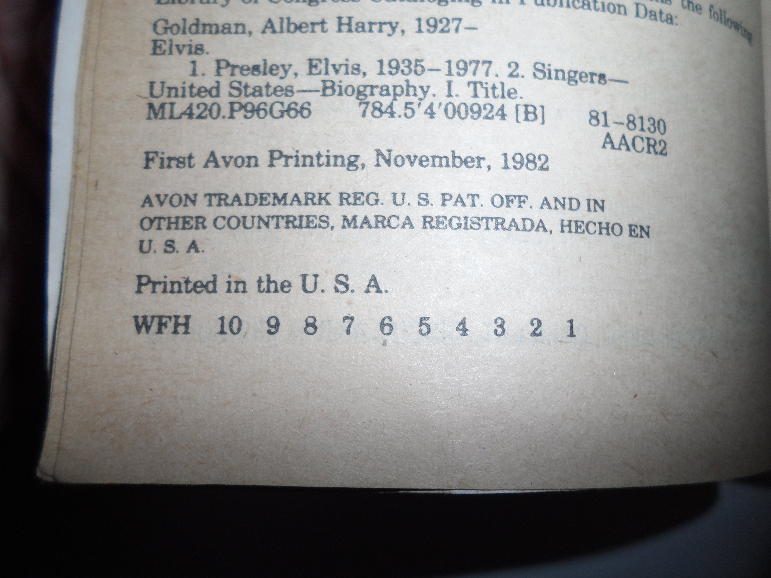 Elvis used book depot