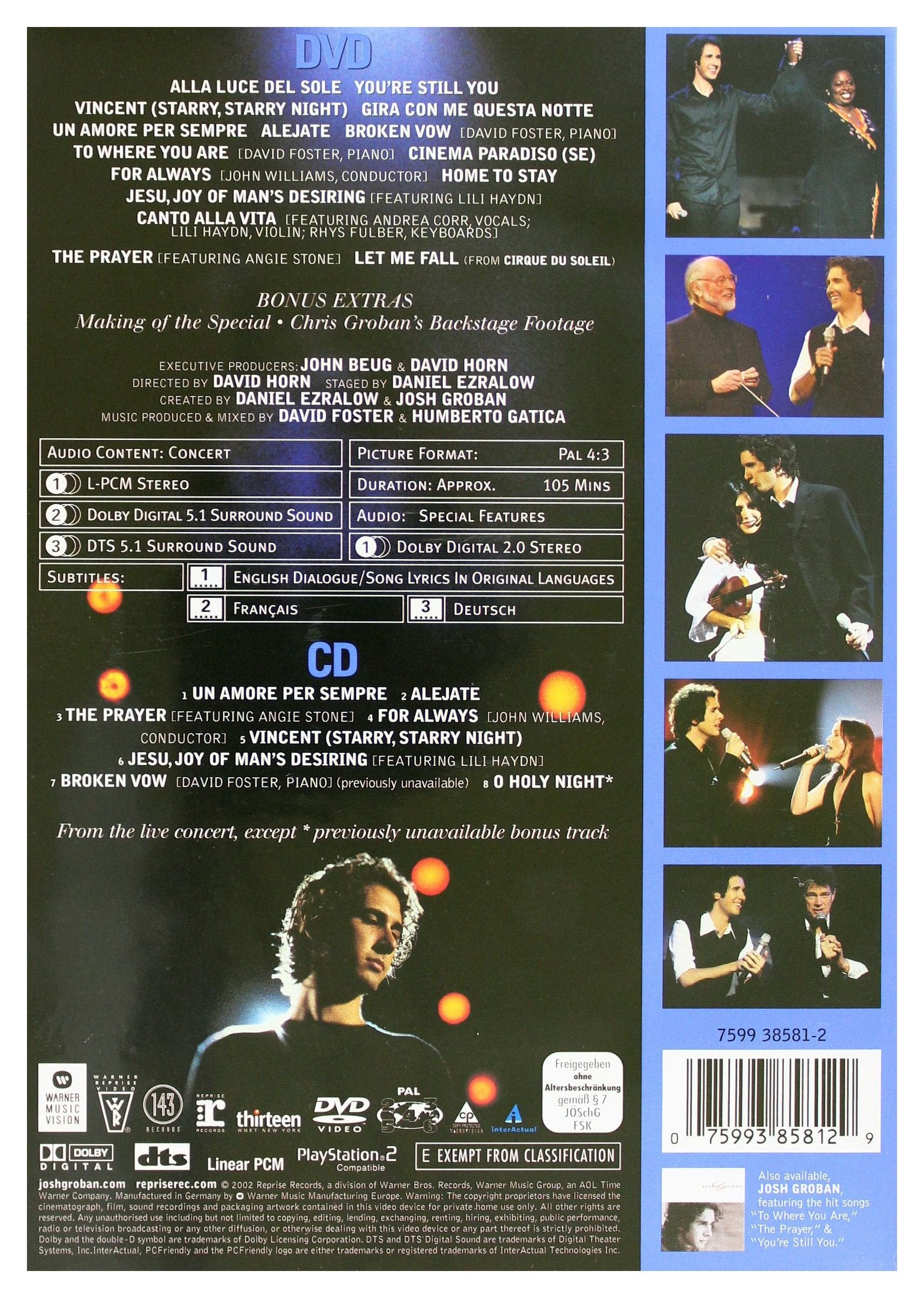 Josh Groban In Concert (with Bonus CD) used book depot