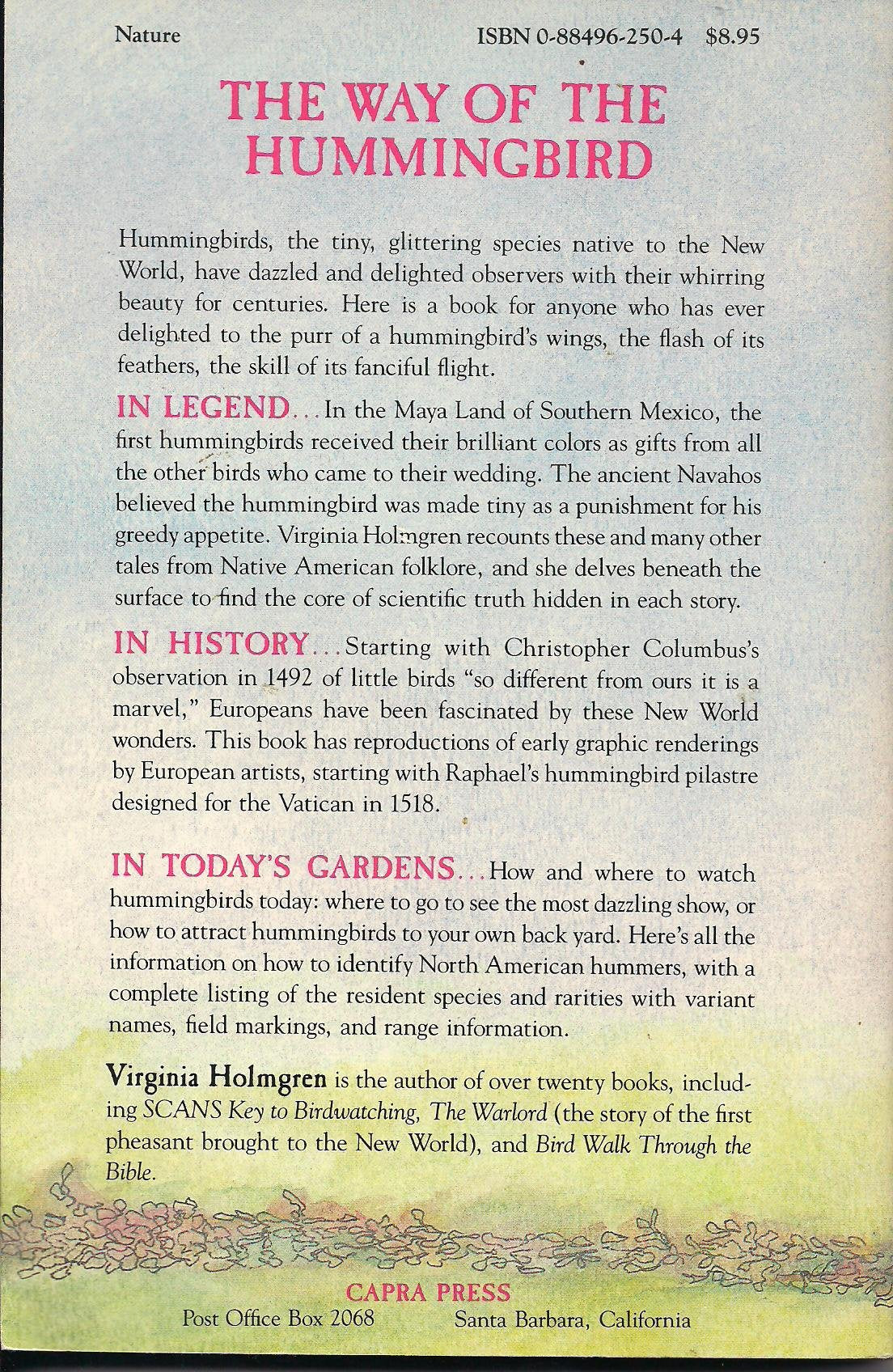 The Way of the Hummingbird: In Legend, History & Today's Gardens used book depot