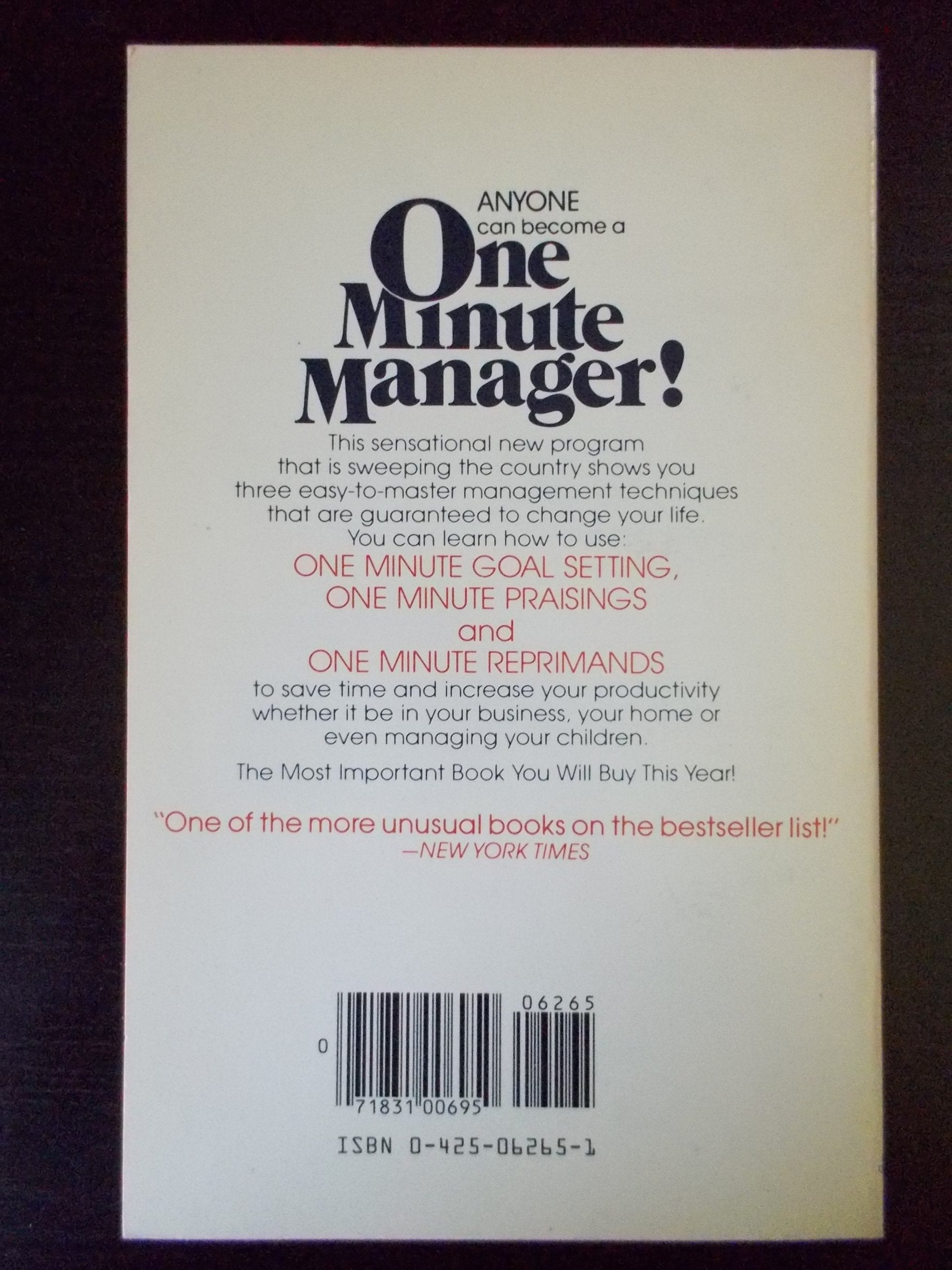 The One Minute Manager used book depot