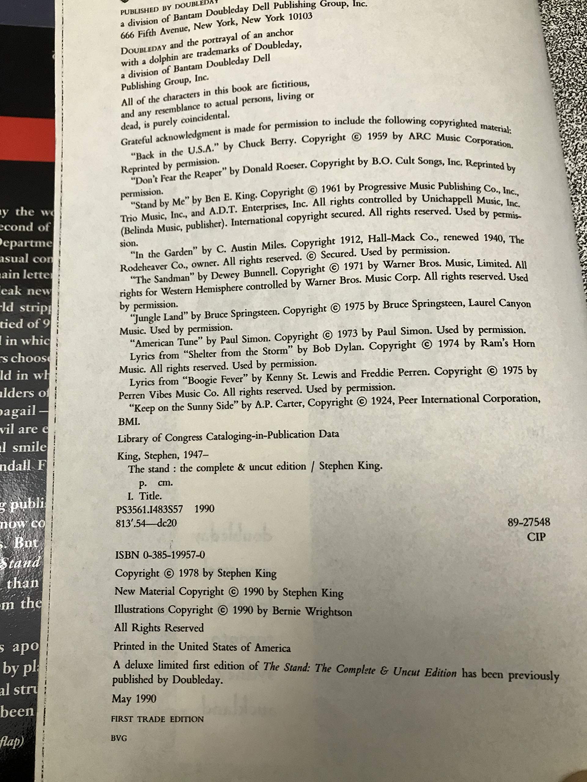The Stand for the First Time Complete and Uncut By Stephen King (Hardcover) Plus 2 Free Hardcovers: The Tommyknockers and Needful Things: The Last Castle Rock Story used book depot