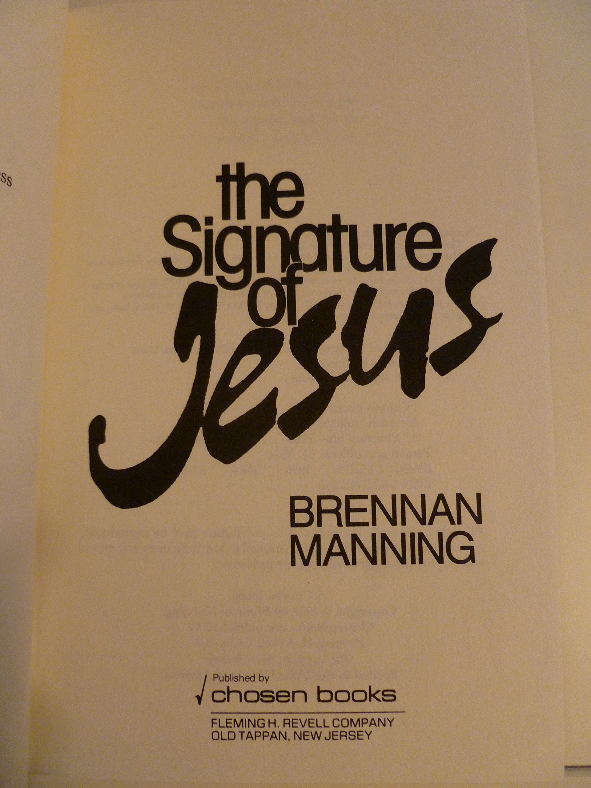 The signature of Jesus used book depot