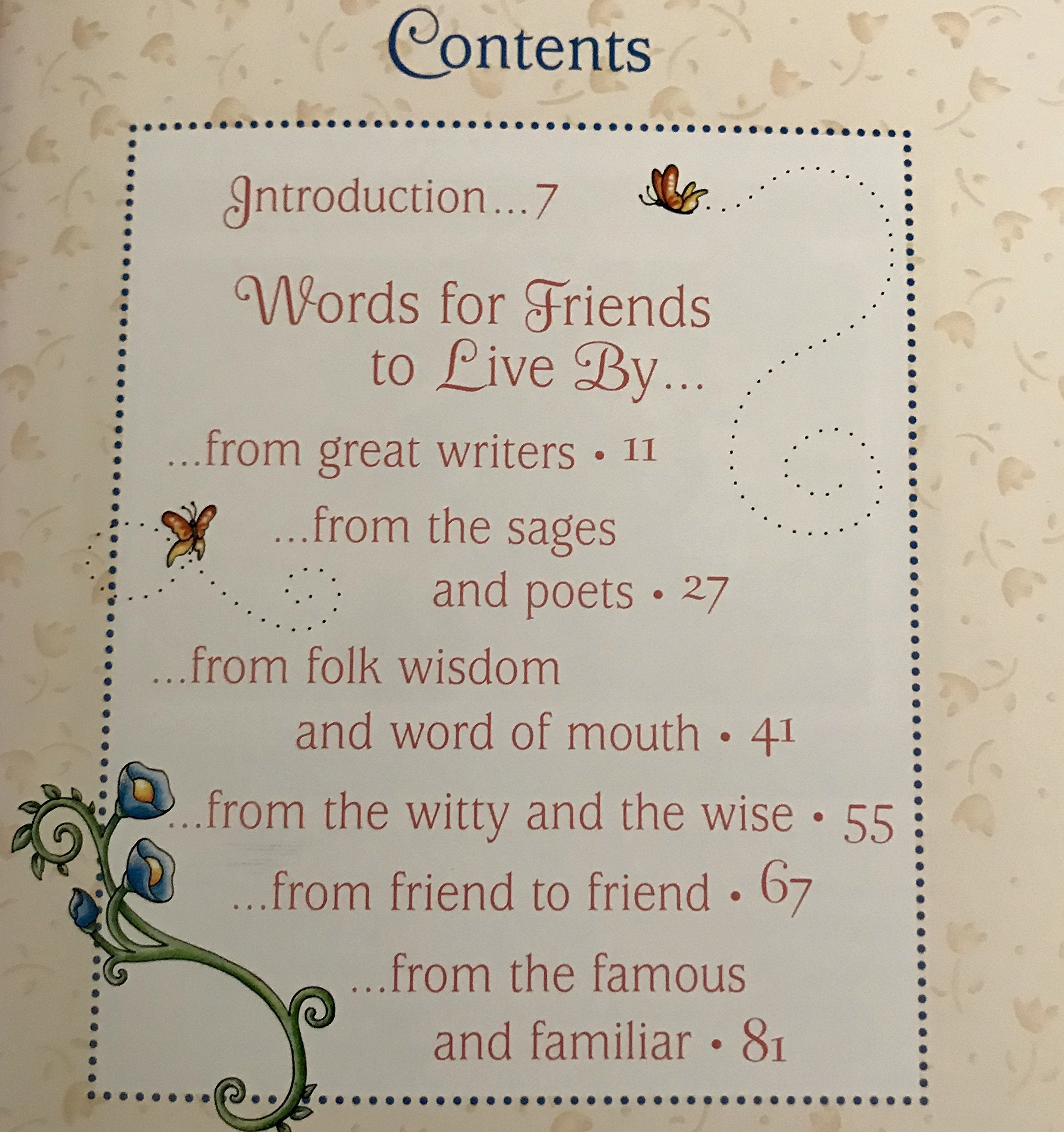 Words for Friends to Live By used book depot