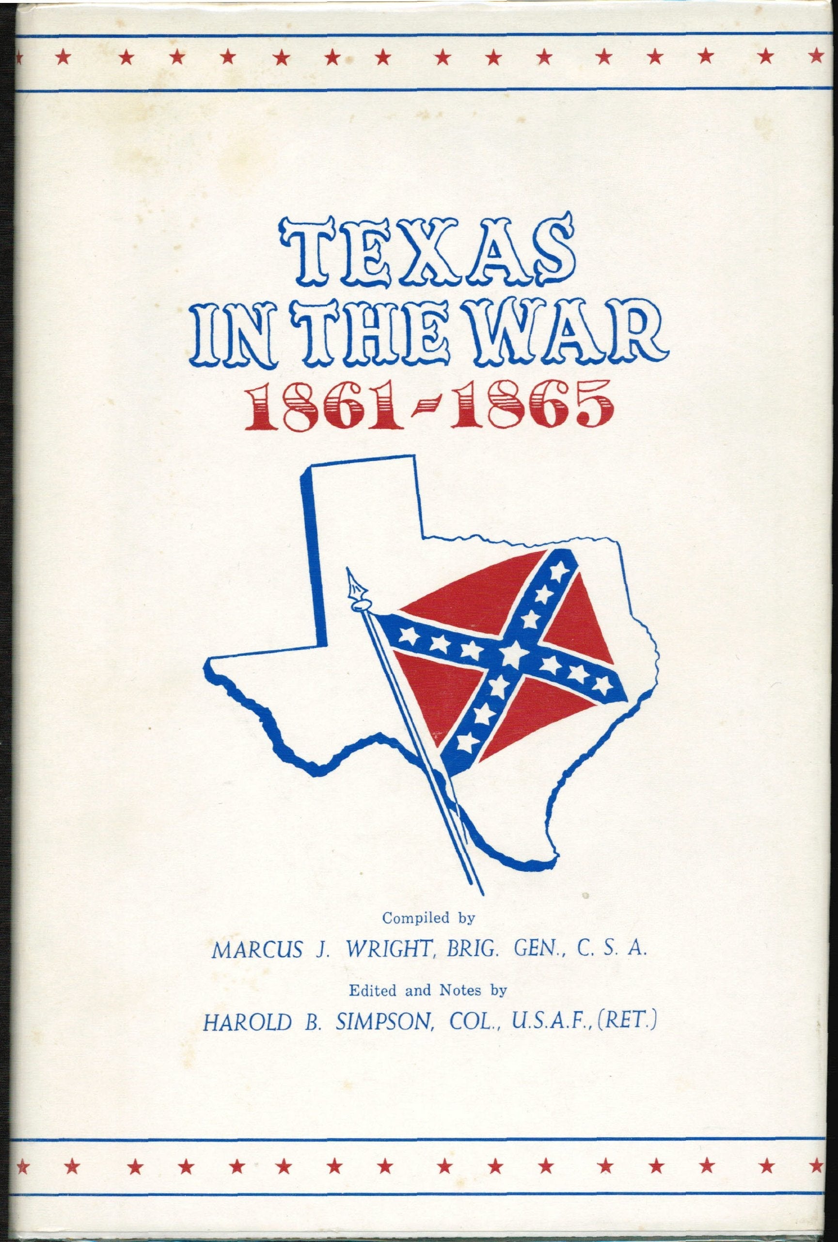 Texas in the War 1861-1865 used book depot