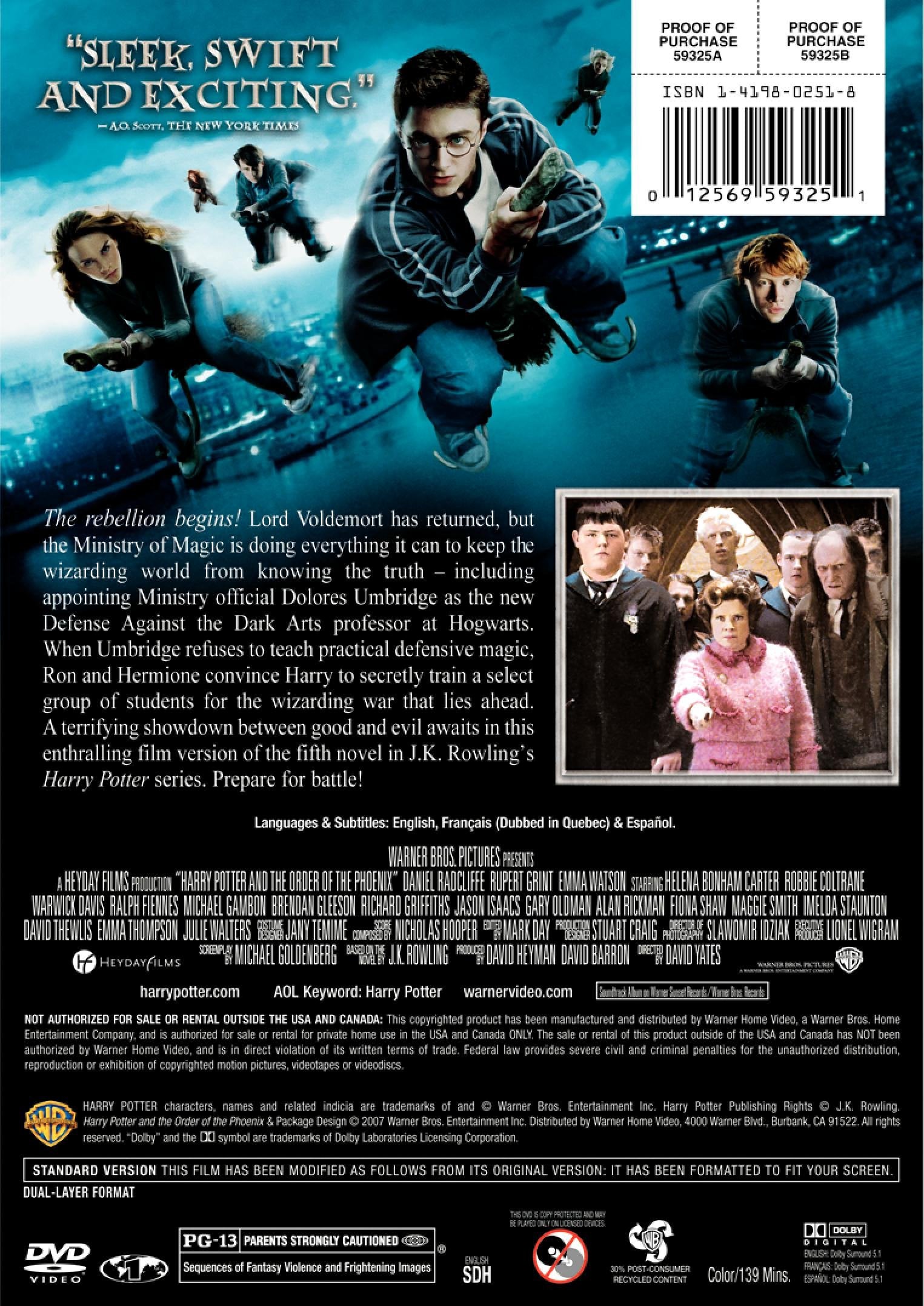 Harry Potter and the Order of the Phoenix (Full-Screen Edition) used book depot