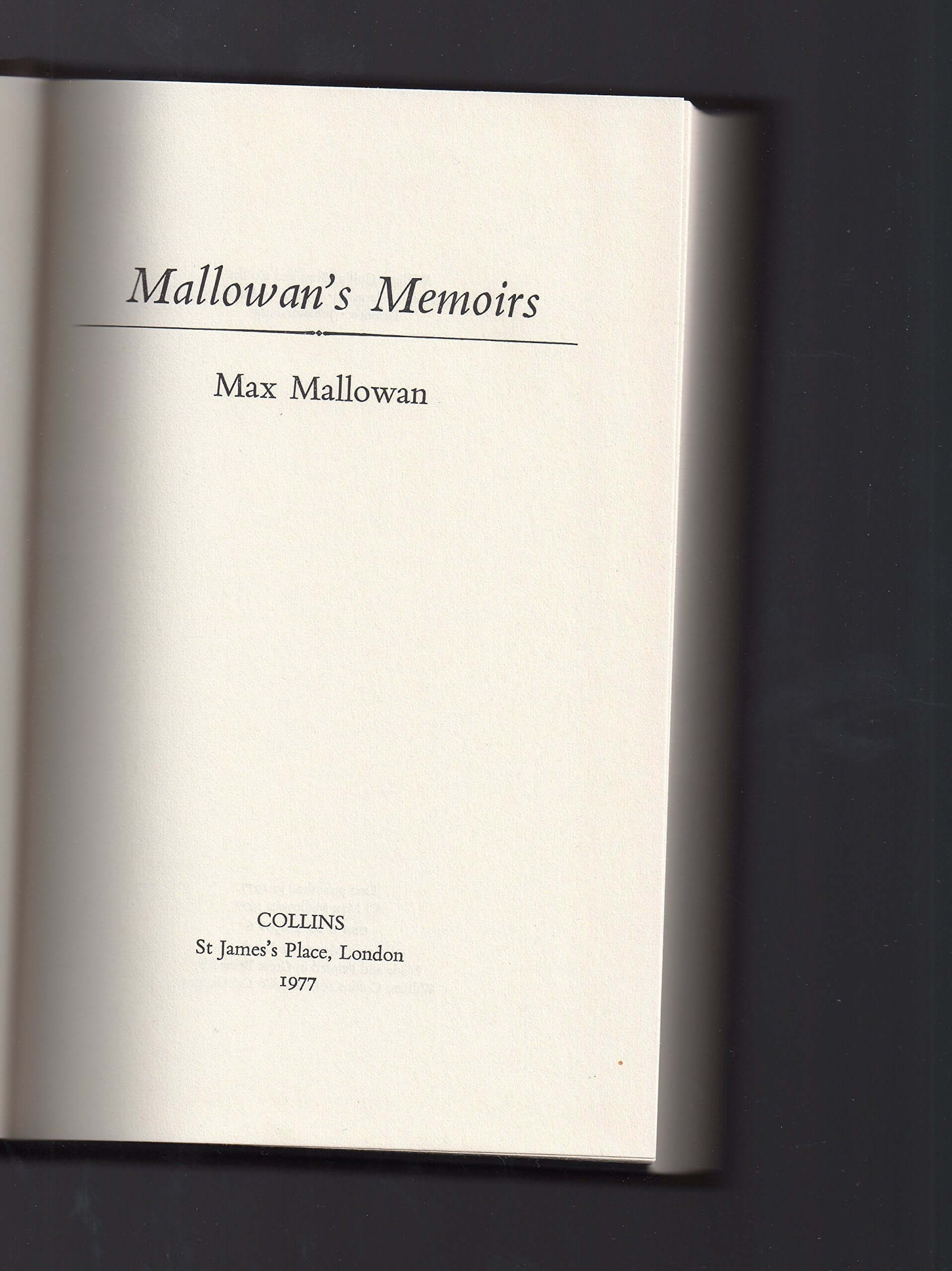 Mallowan's Memoirs used book depot