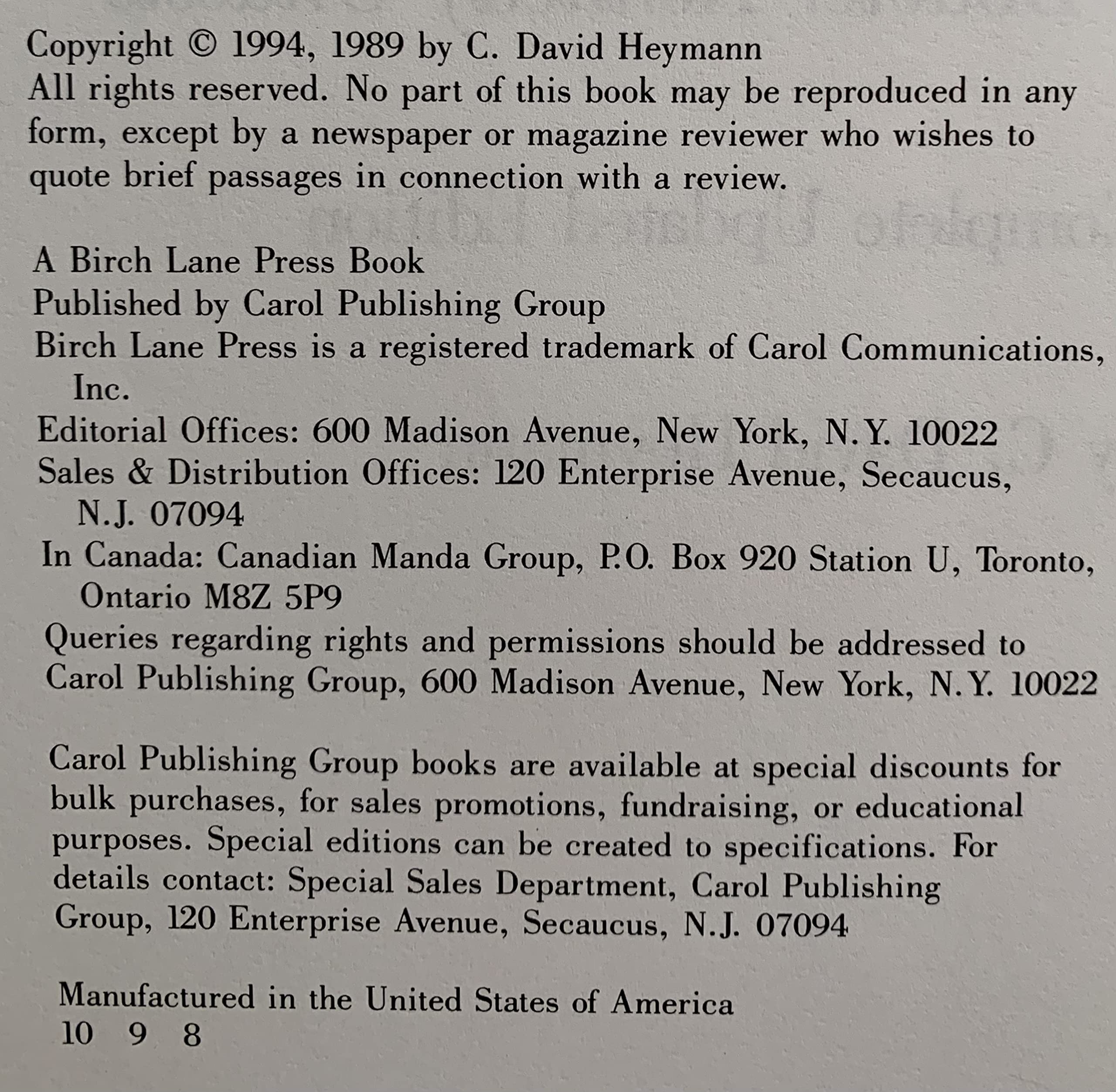 A Woman Named Jackie: An Intimate Biography of Jacqueline Bouvier Kennedy Onassis used book depot