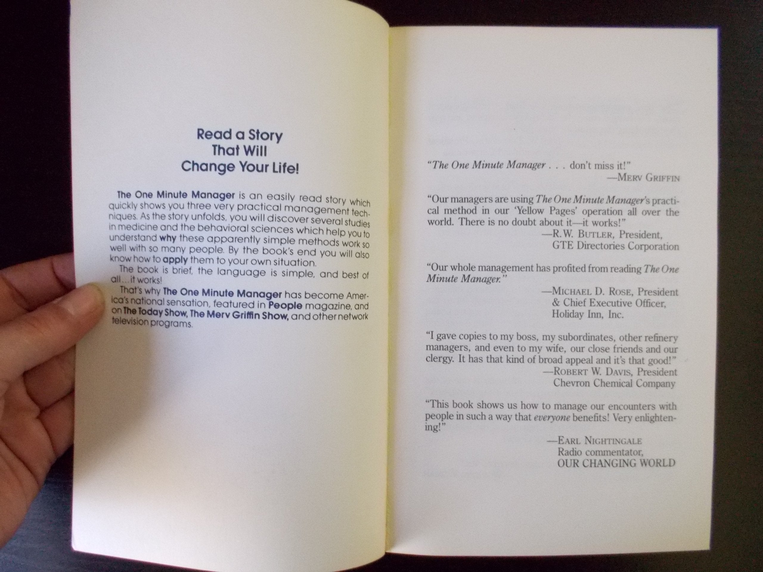 The One Minute Manager used book depot