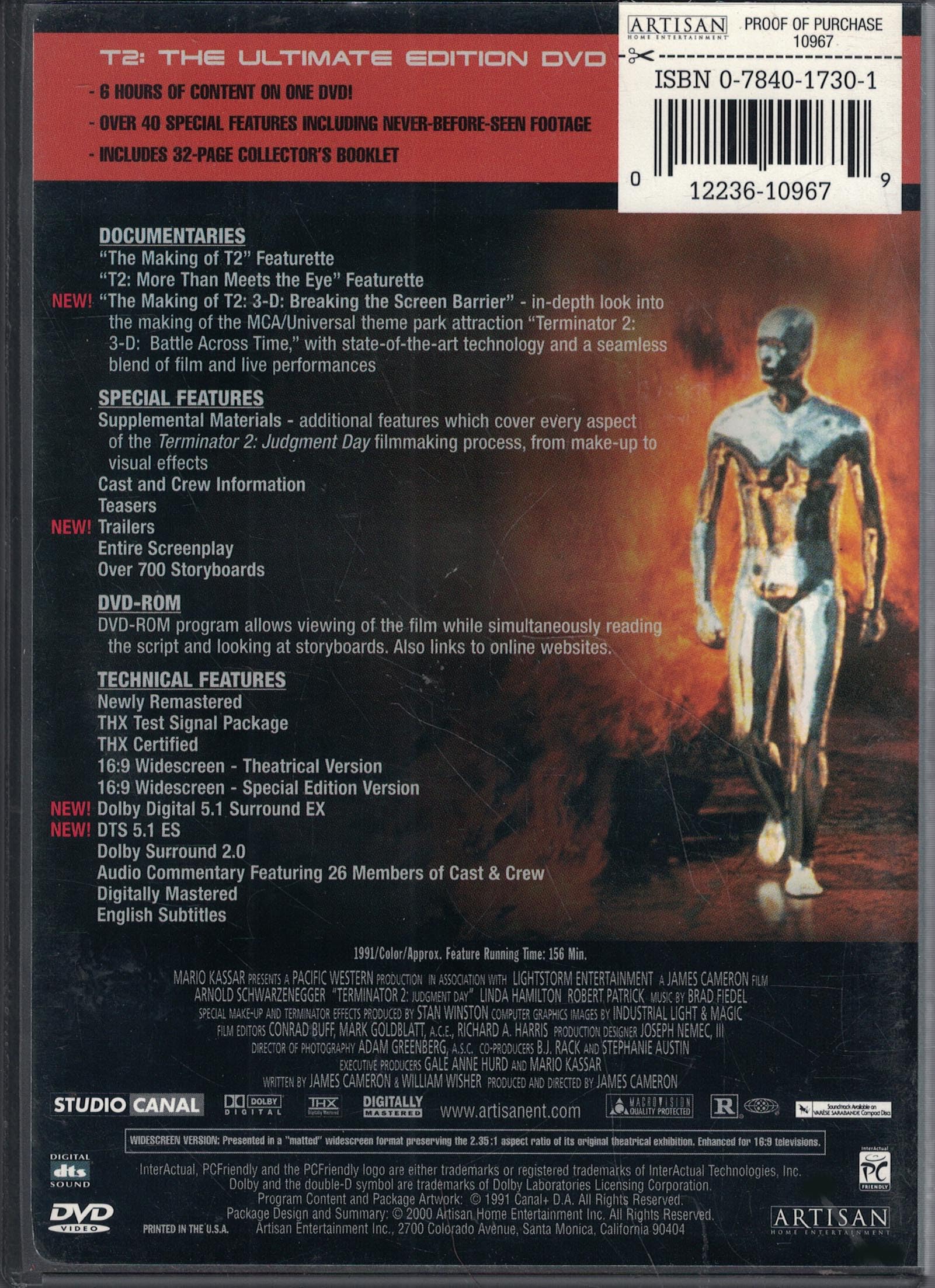 Terminator 2 - Judgment Day (The Ultimate Edition DVD) used book depot