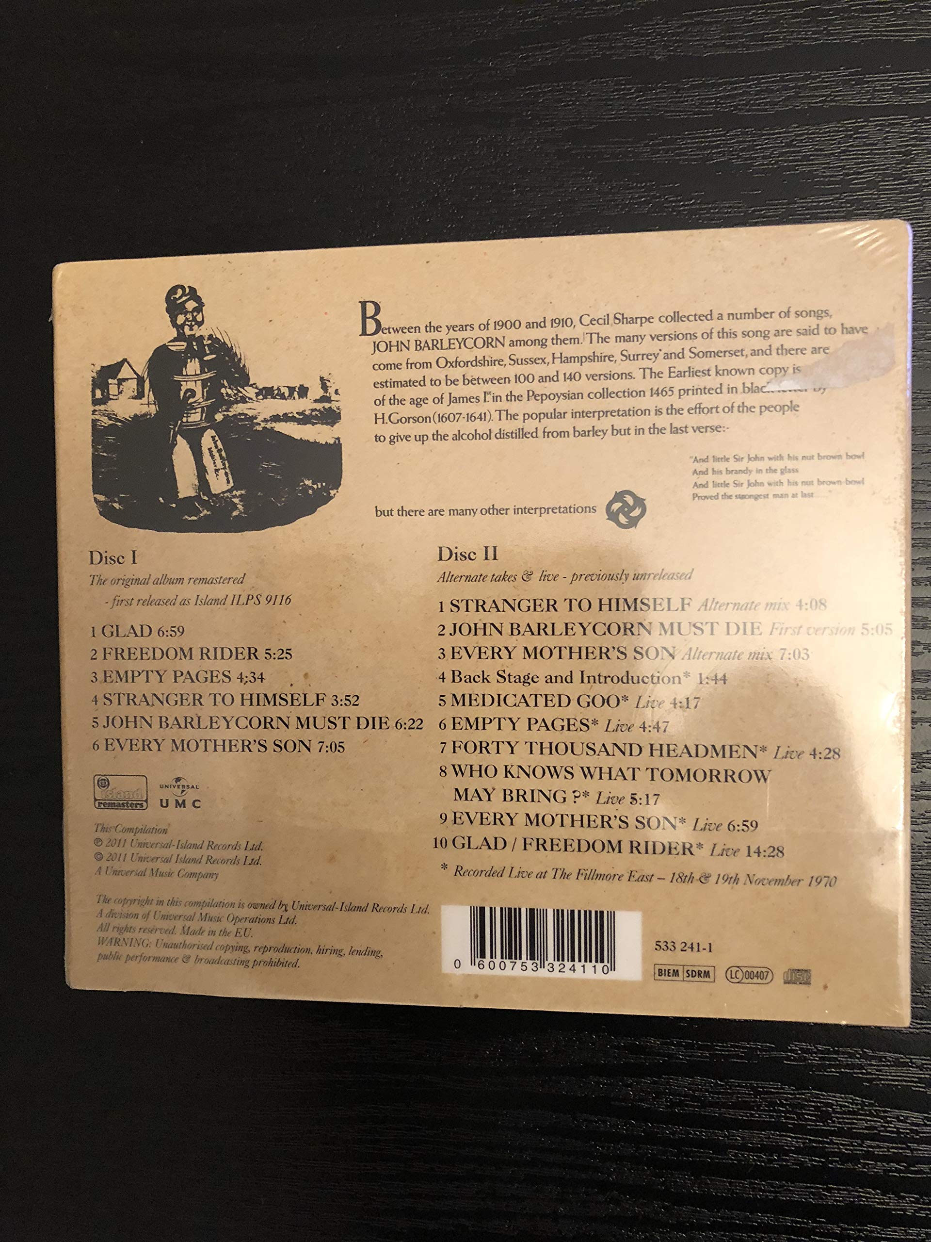 John Barleycorn Must Die used book depot