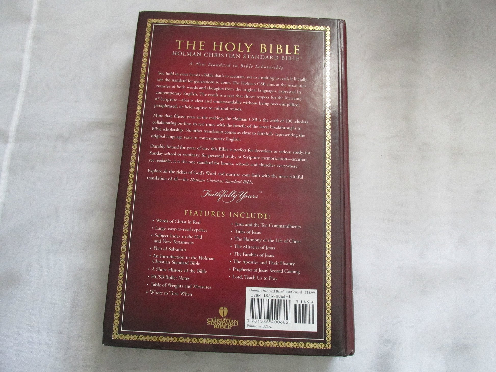 Holy Bible Holman Christian Standard Bible: Red-Letter Text Edition used book depot