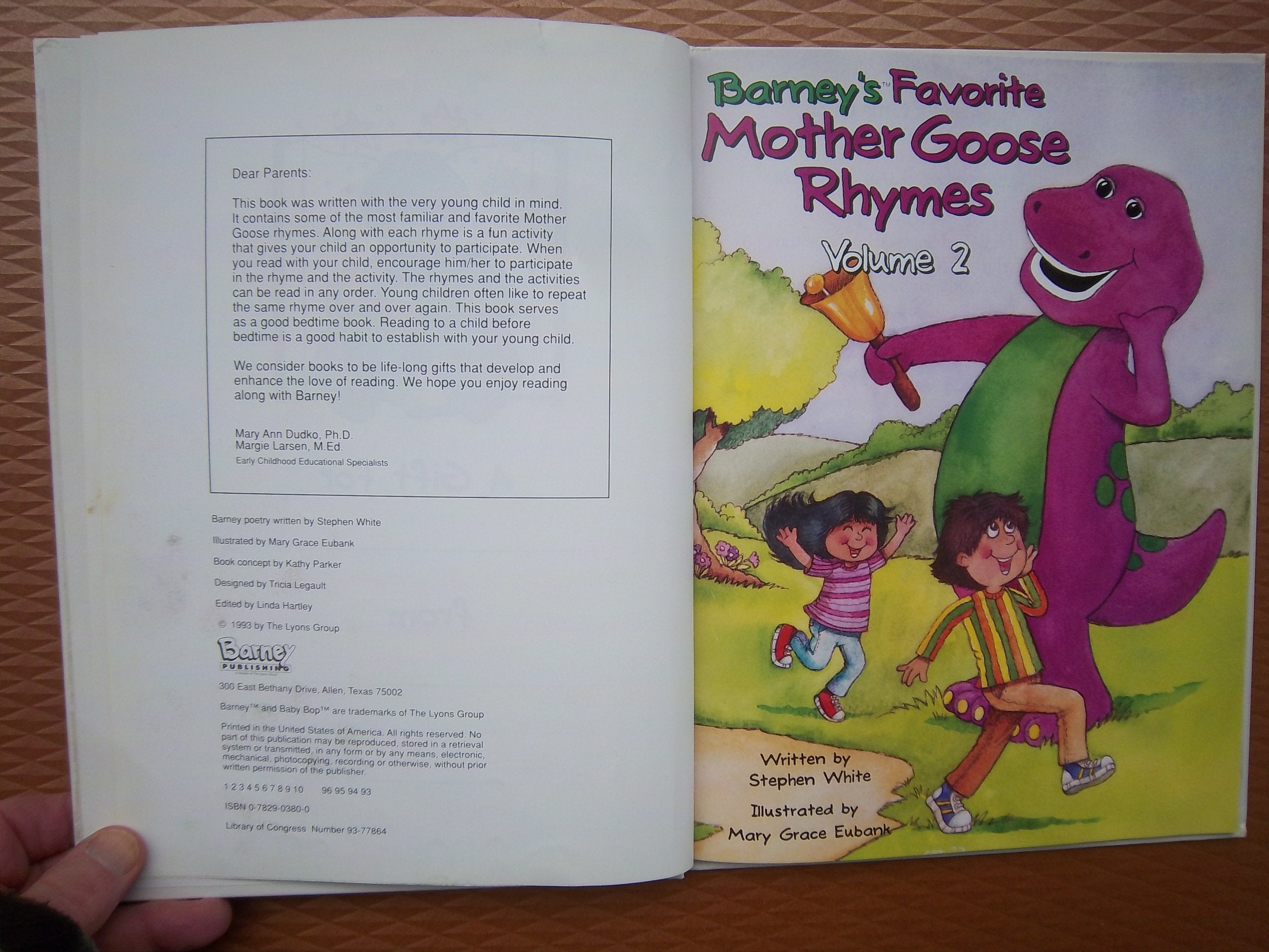 Barney's Favorite Mother Goose Rhymes (Volume 2)