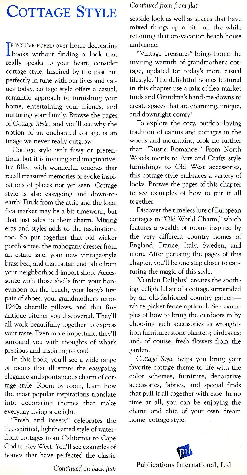 Cottage Style used book depot