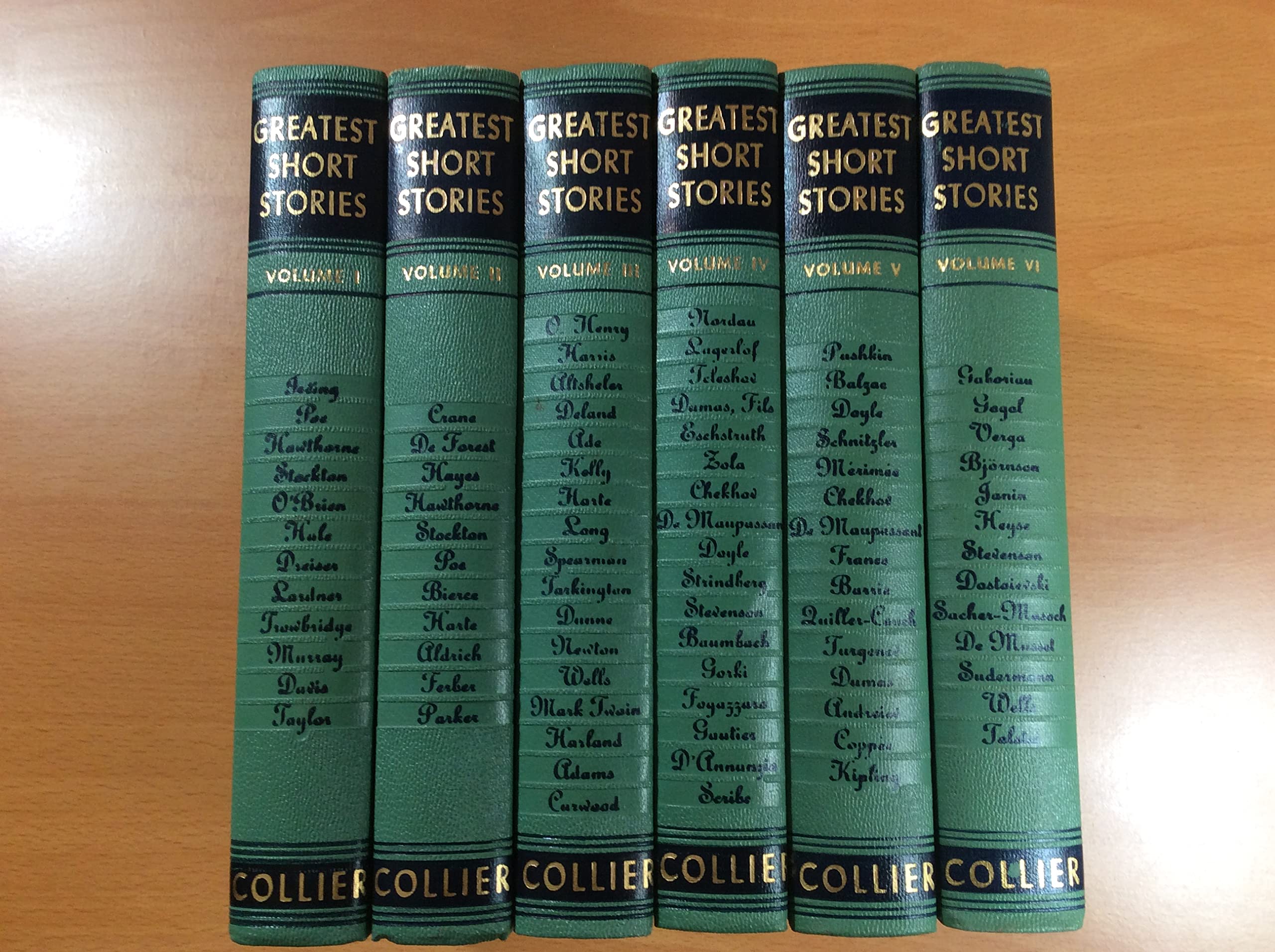 Collier Greatest Short Stories Vol 1-6 used book depot