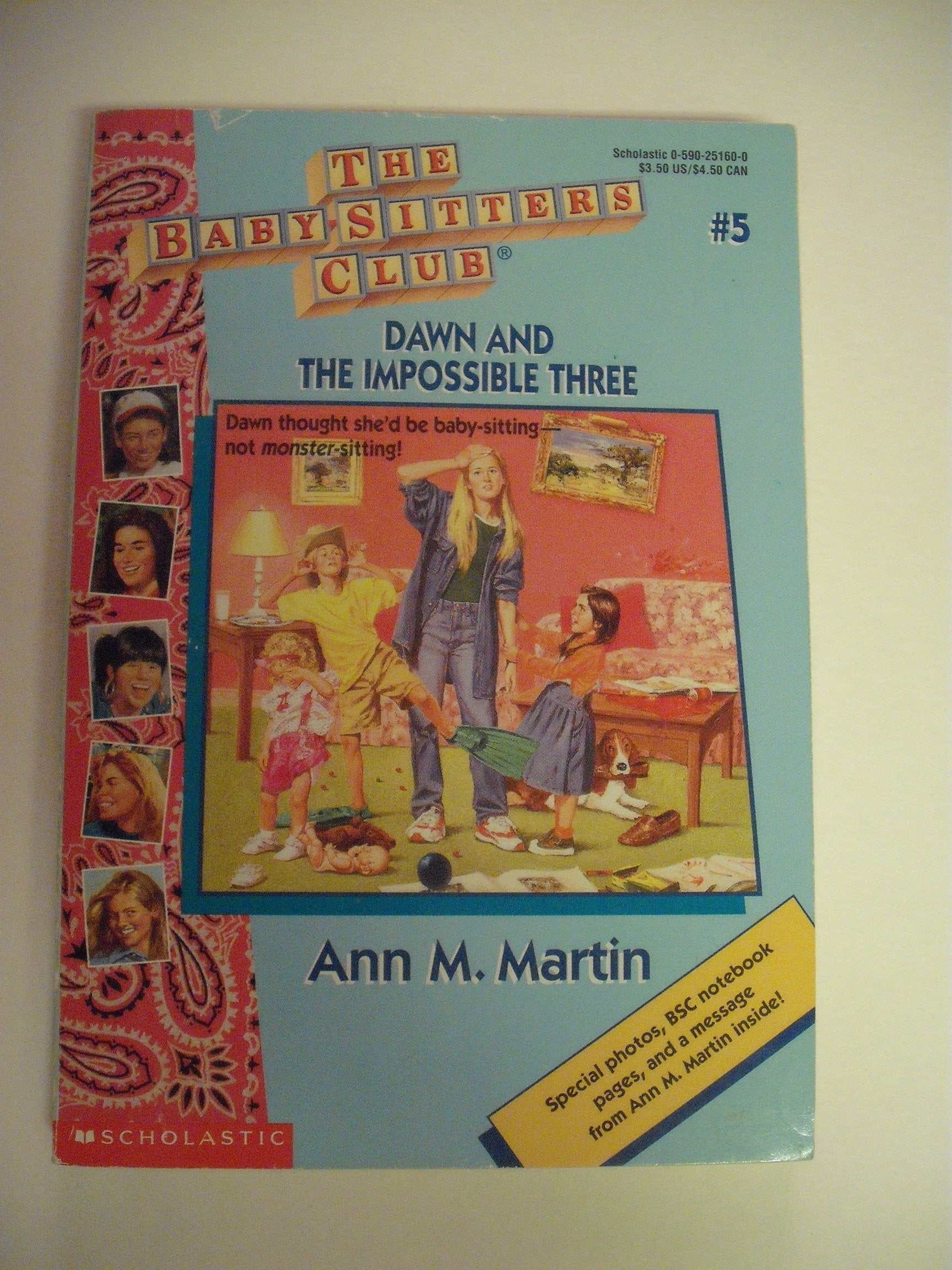 Dawn and the Impossible Three (The Baby-Sitters Club #5) used book depot