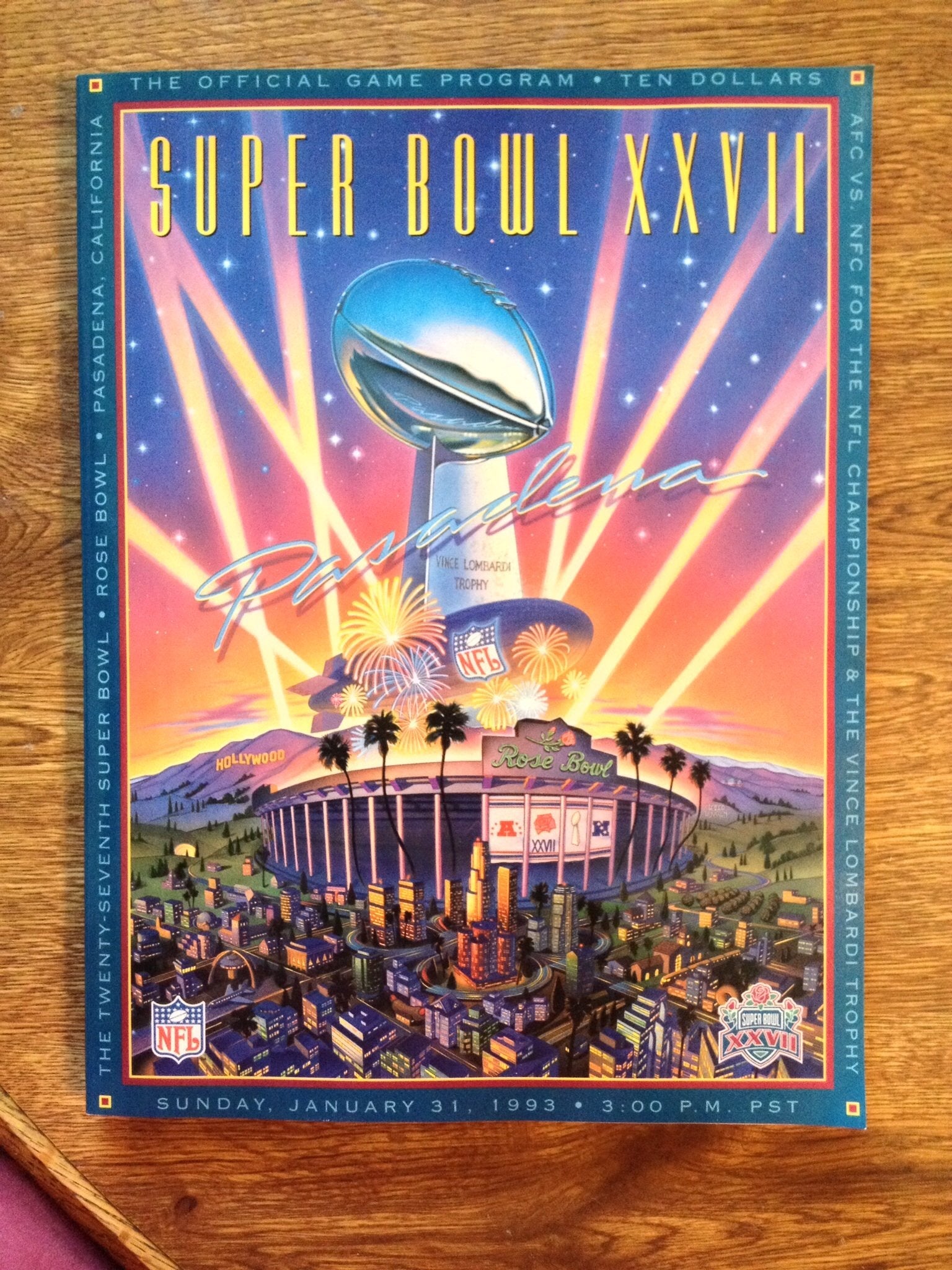 1993 Official Super Bowl XXVII Game Program With Trading Cards used book depot