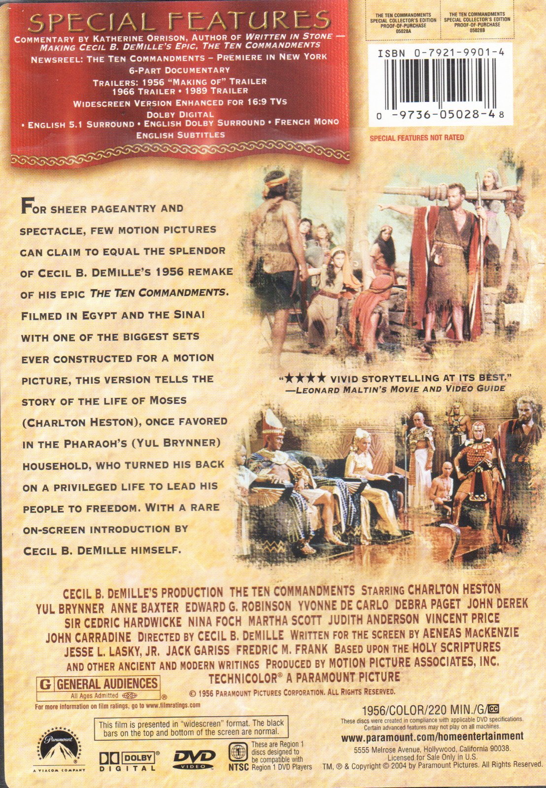 The Ten Commandments (Special Collector's Edition) used book depot