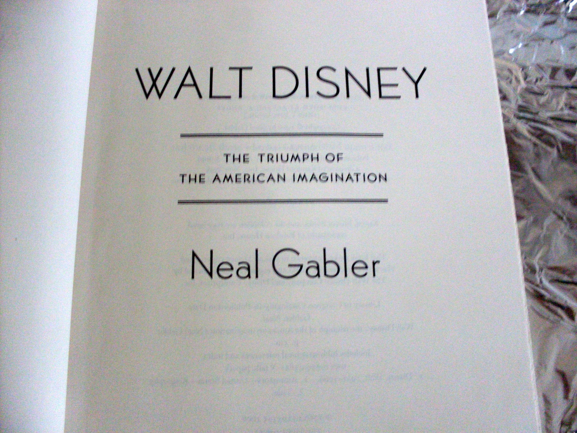 Walt Disney: The Triumph of the American Imagination used book depot