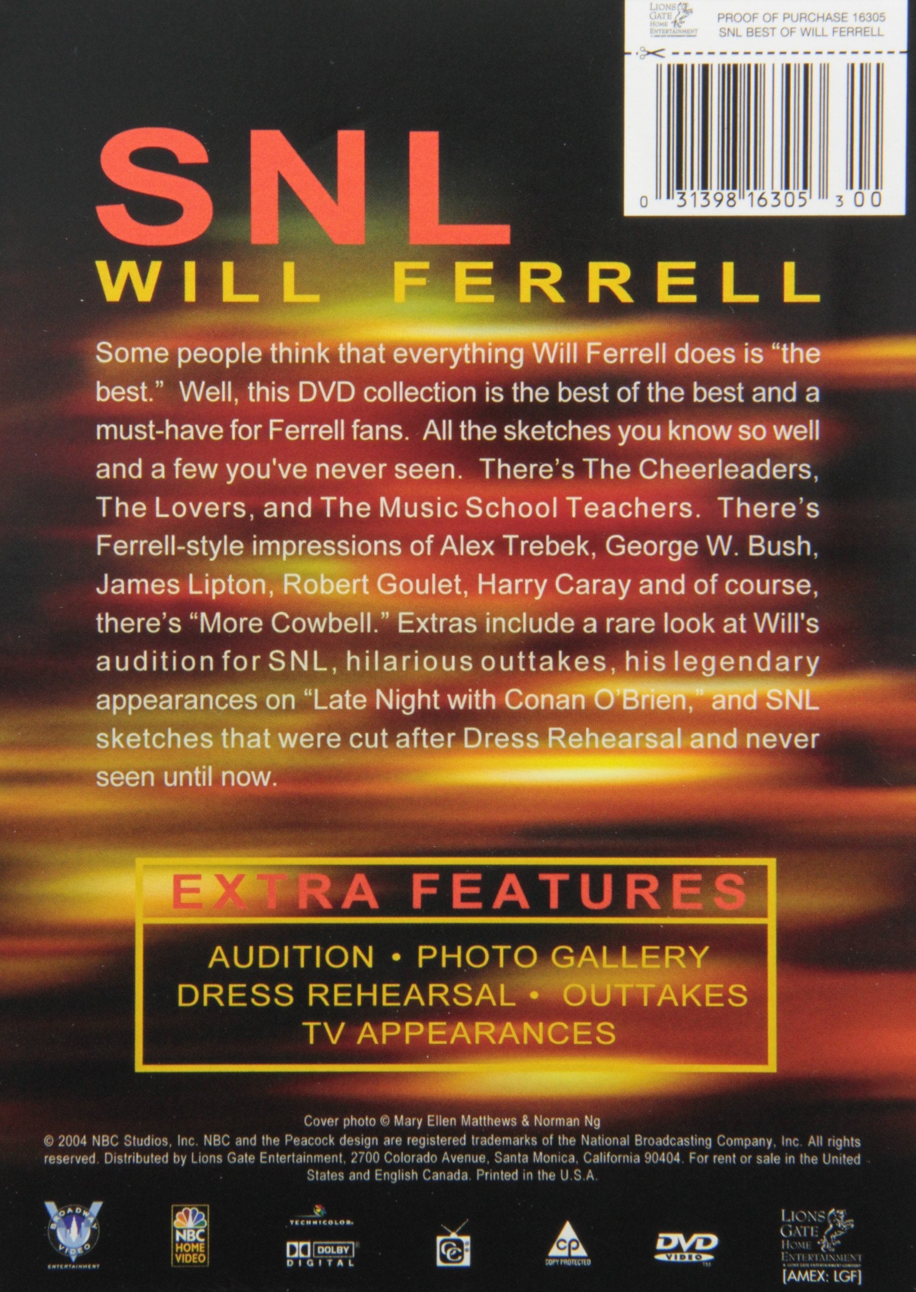 Saturday Night Live - The Best of Will Ferrell - Volumes 1& 2 used book depot
