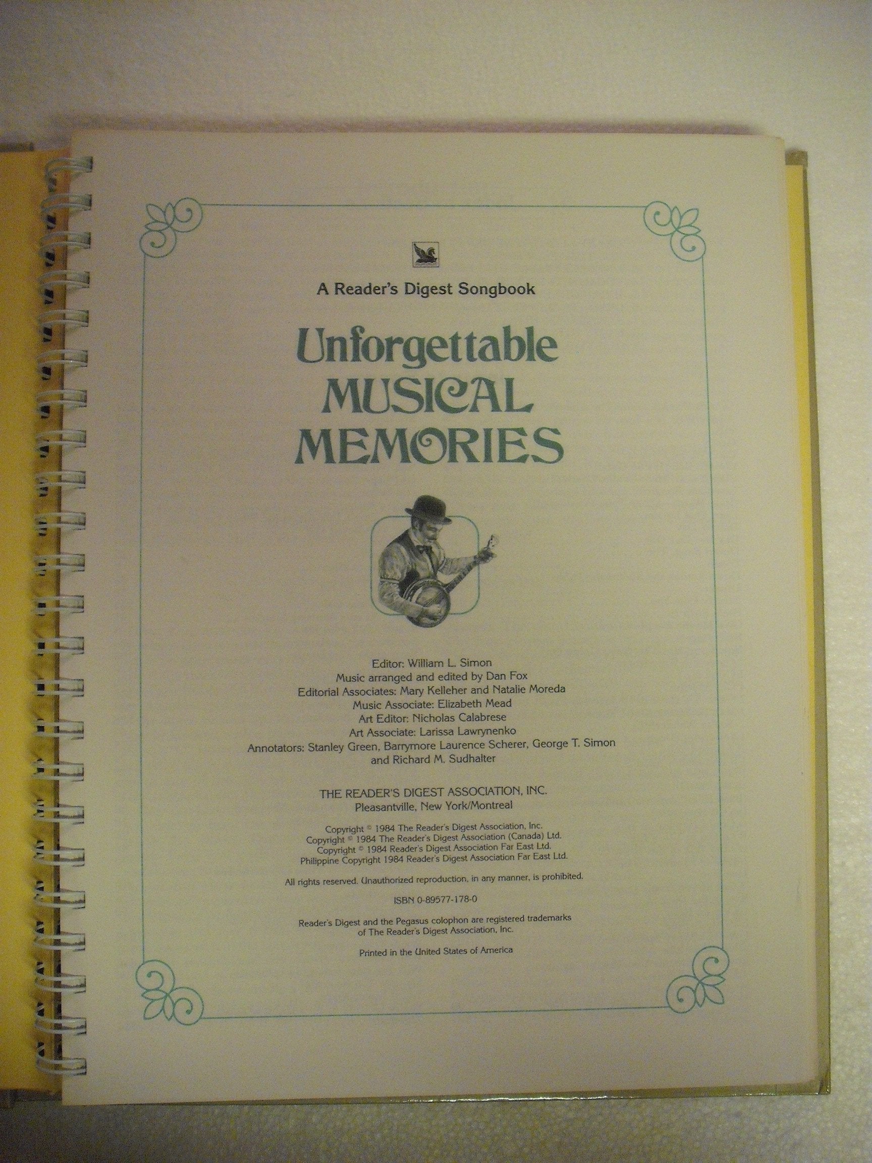 Unforgettable Musical Memories used book depot