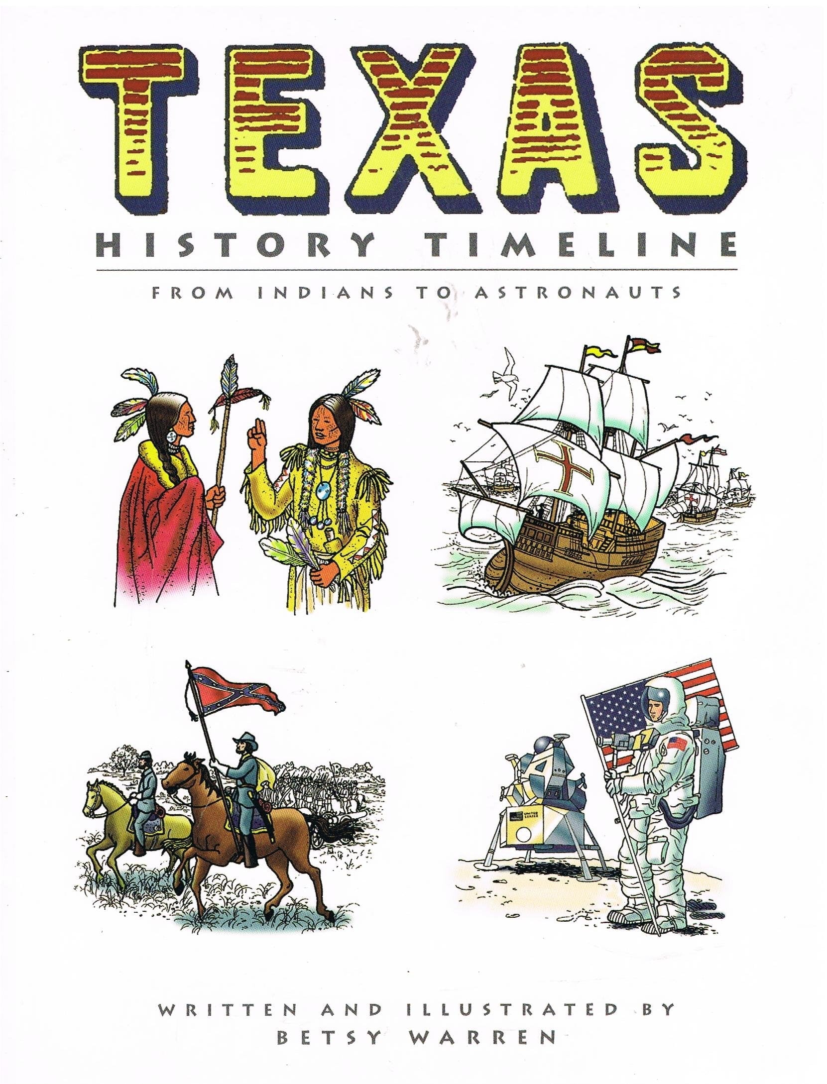 Texas History Time Line used book depot