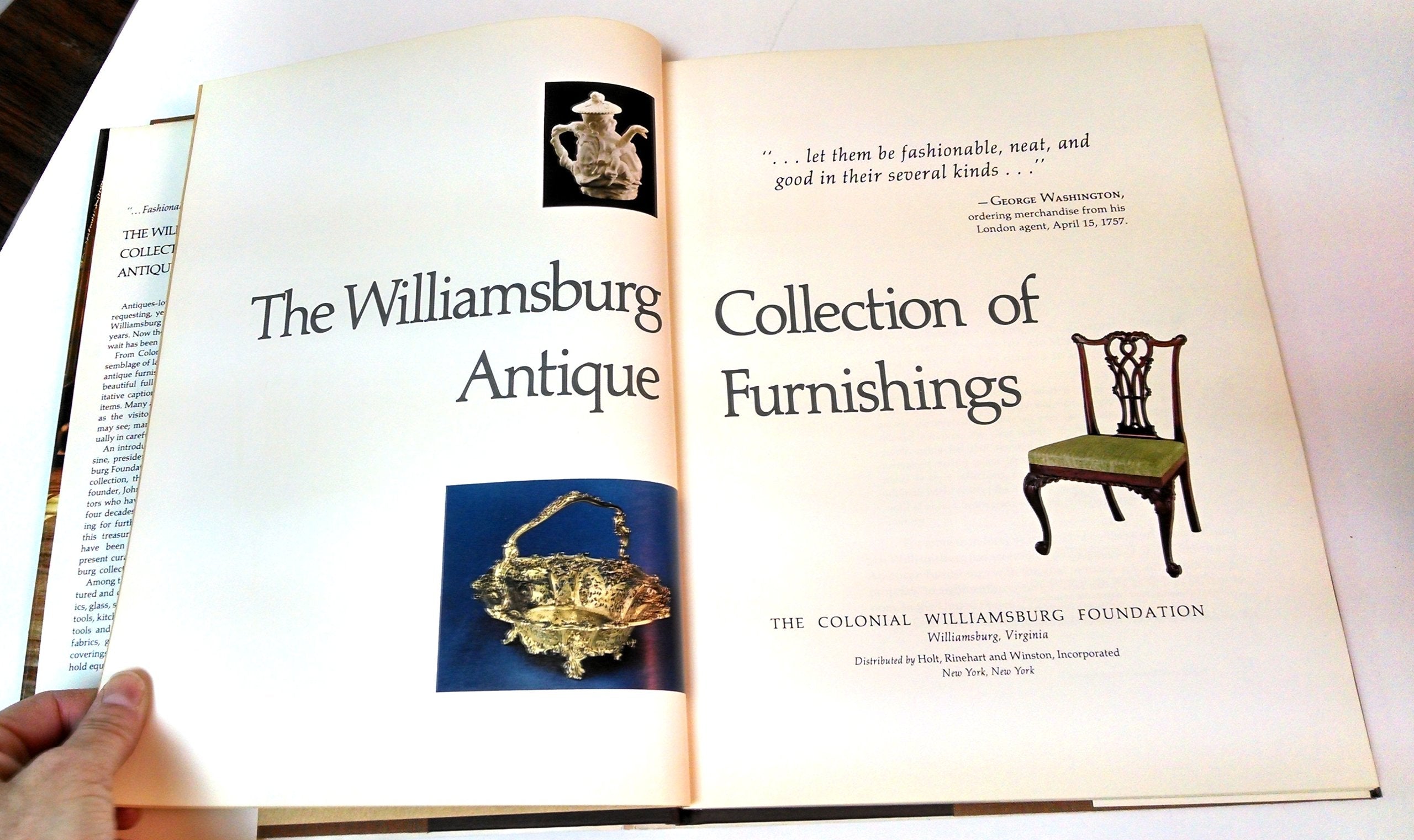 The Williamsburg collection of antique furnishings used book depot