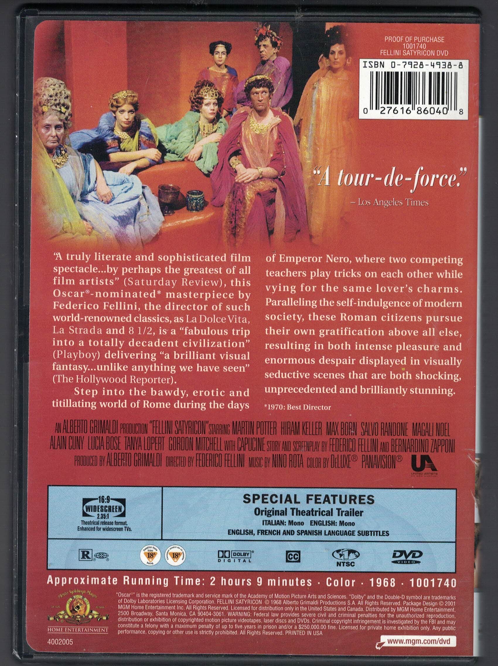 Fellini Satyricon [DVD] used book depot