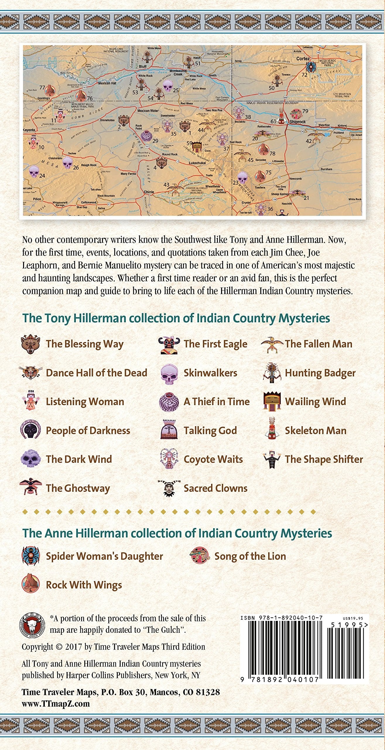 The Hillerman Indian Country Map And Guide used book depot
