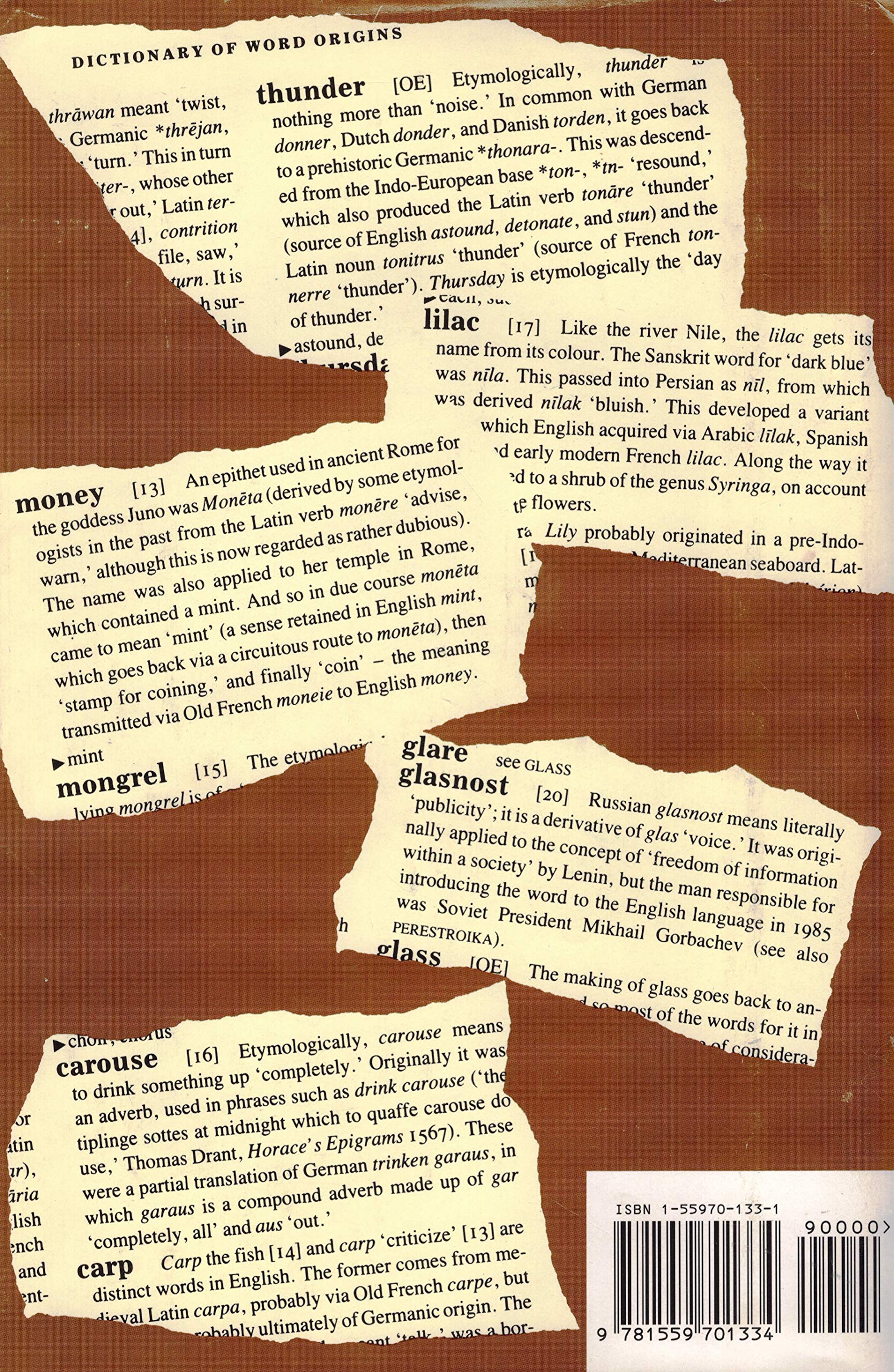 Dictionary of Word Origins: The Histories of More Than 8,000 English-Language Words used book depot