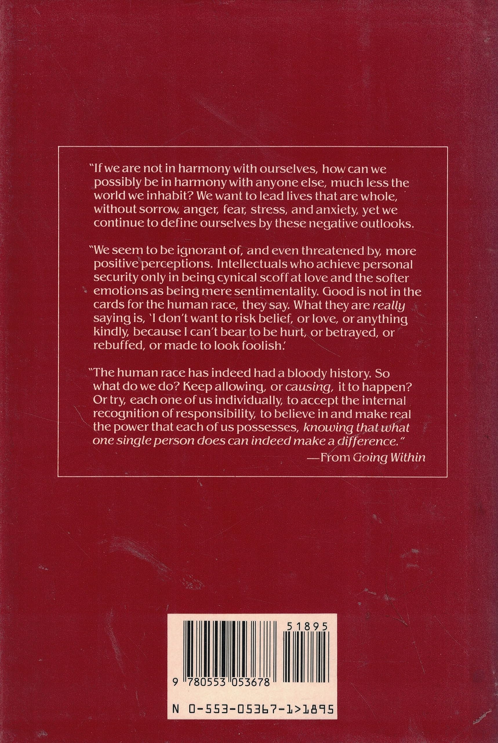 Going Within: A Guide for Inner Transformation used book depot