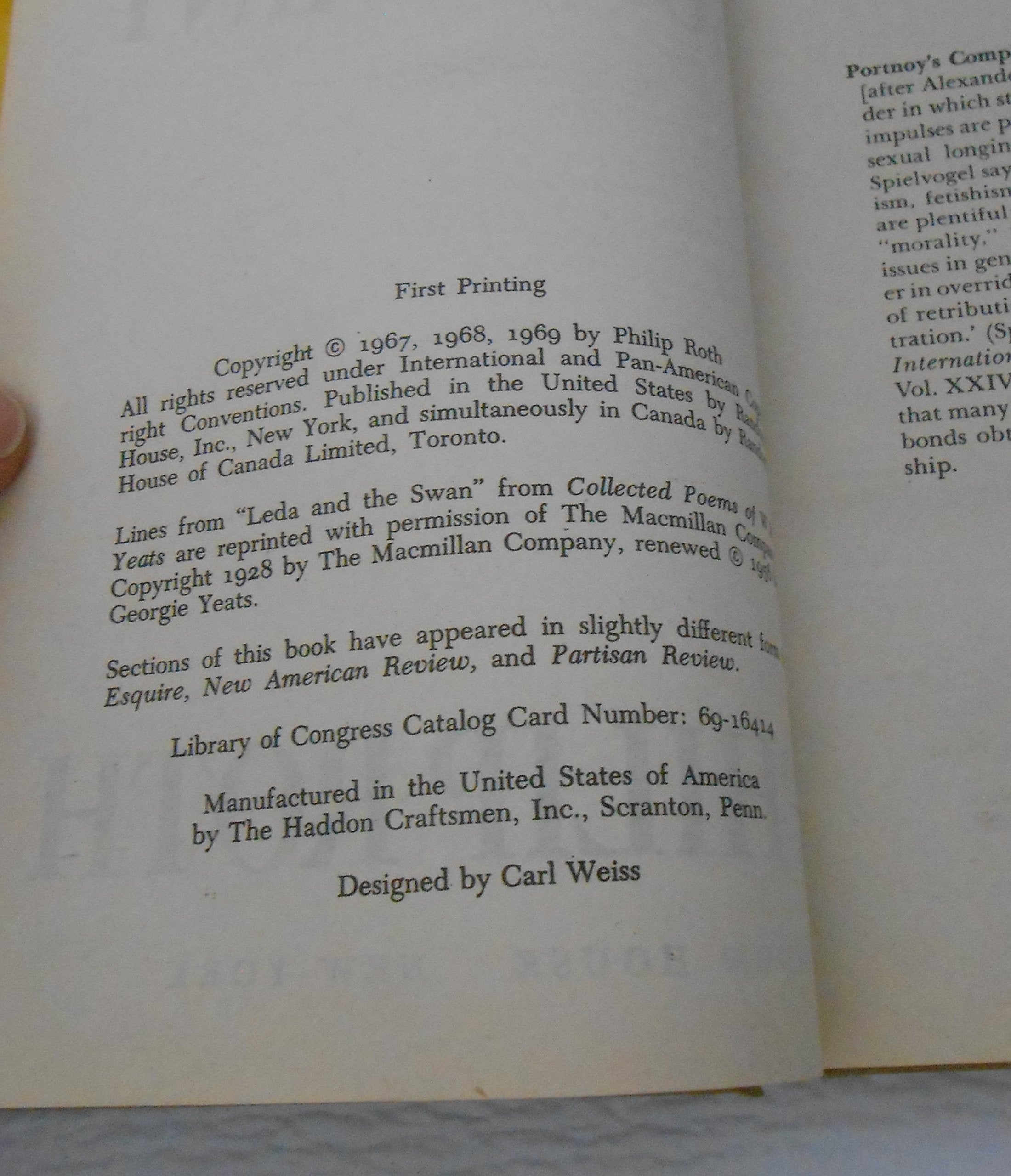 Portnoy's Complaint used book depot